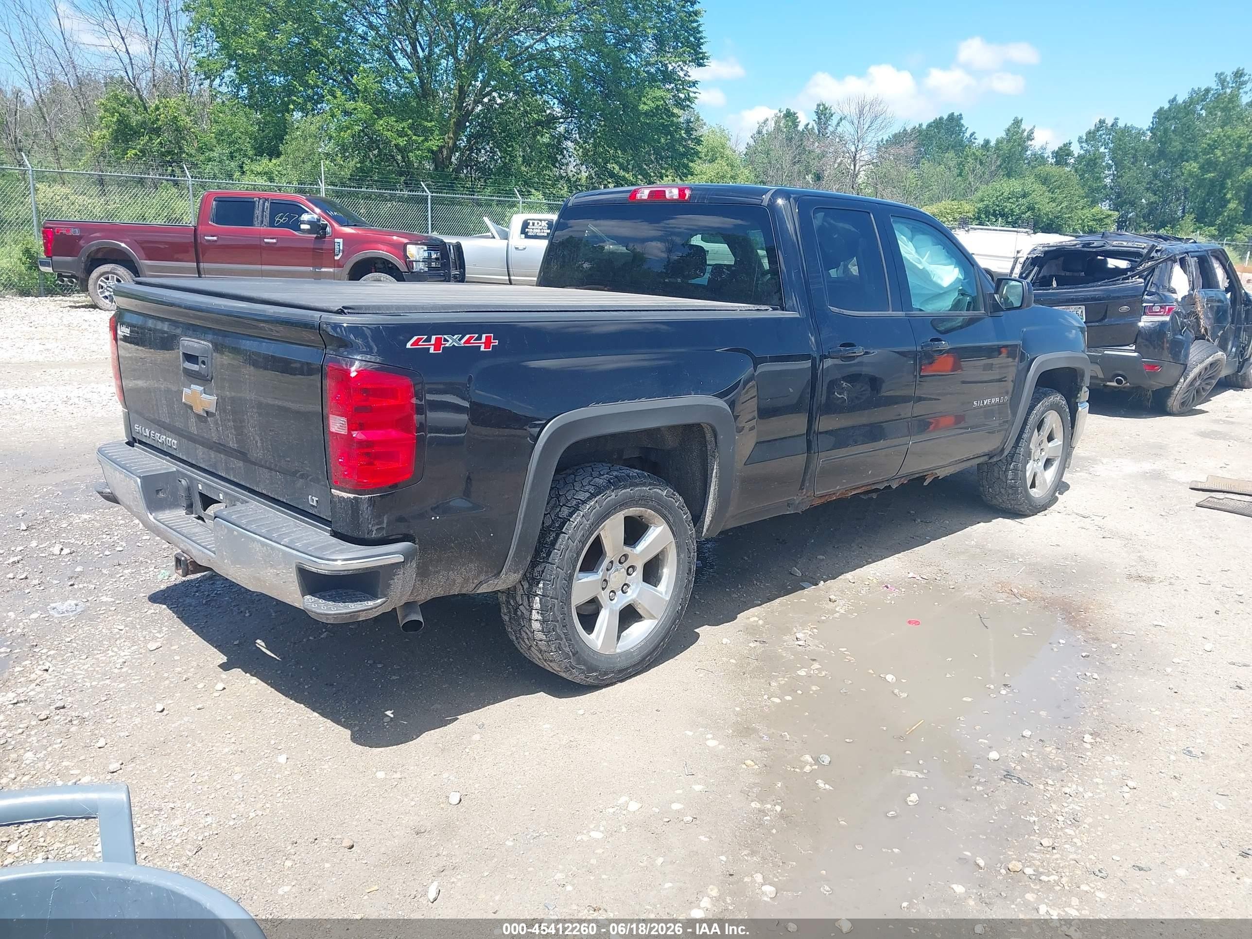2015 Chevrolet Silverado 1500 Lt Black vin: 1GCVKREC0FZ439274