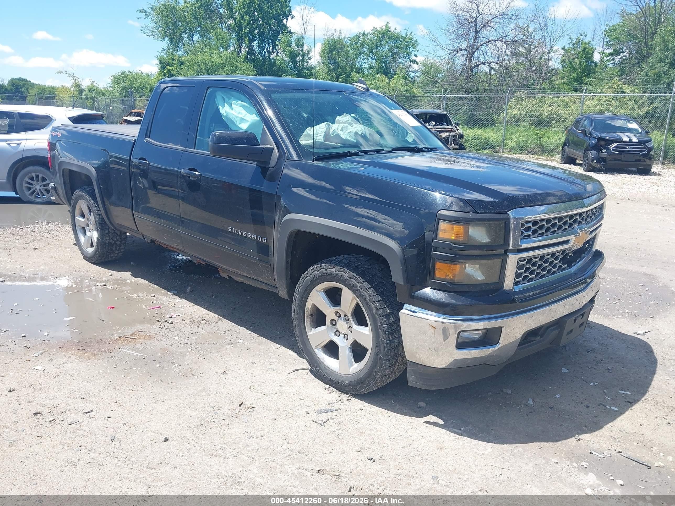 2015 Chevrolet Silverado 1500 Lt Black vin: 1GCVKREC0FZ439274