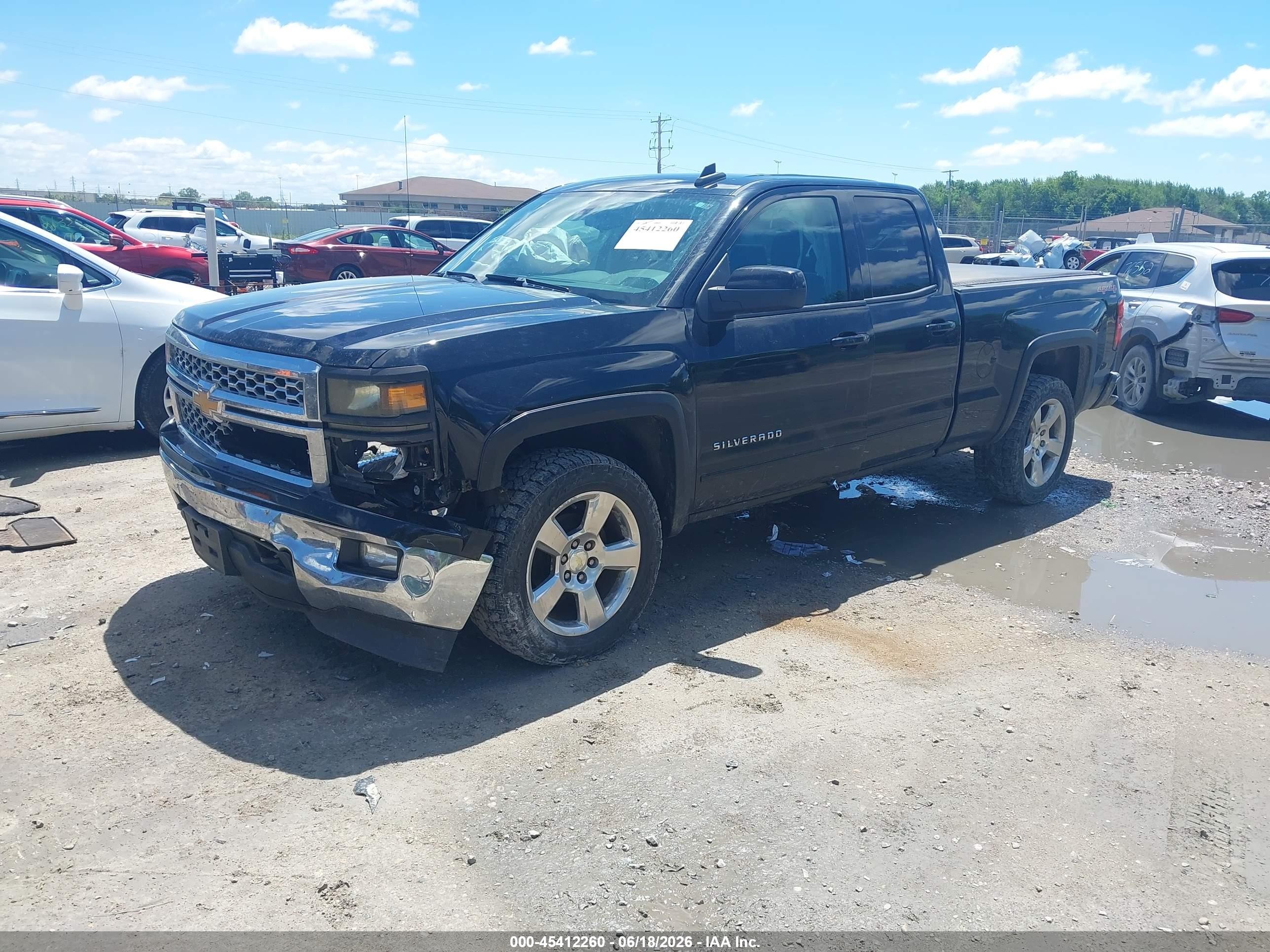 2015 Chevrolet Silverado 1500 Lt Black vin: 1GCVKREC0FZ439274