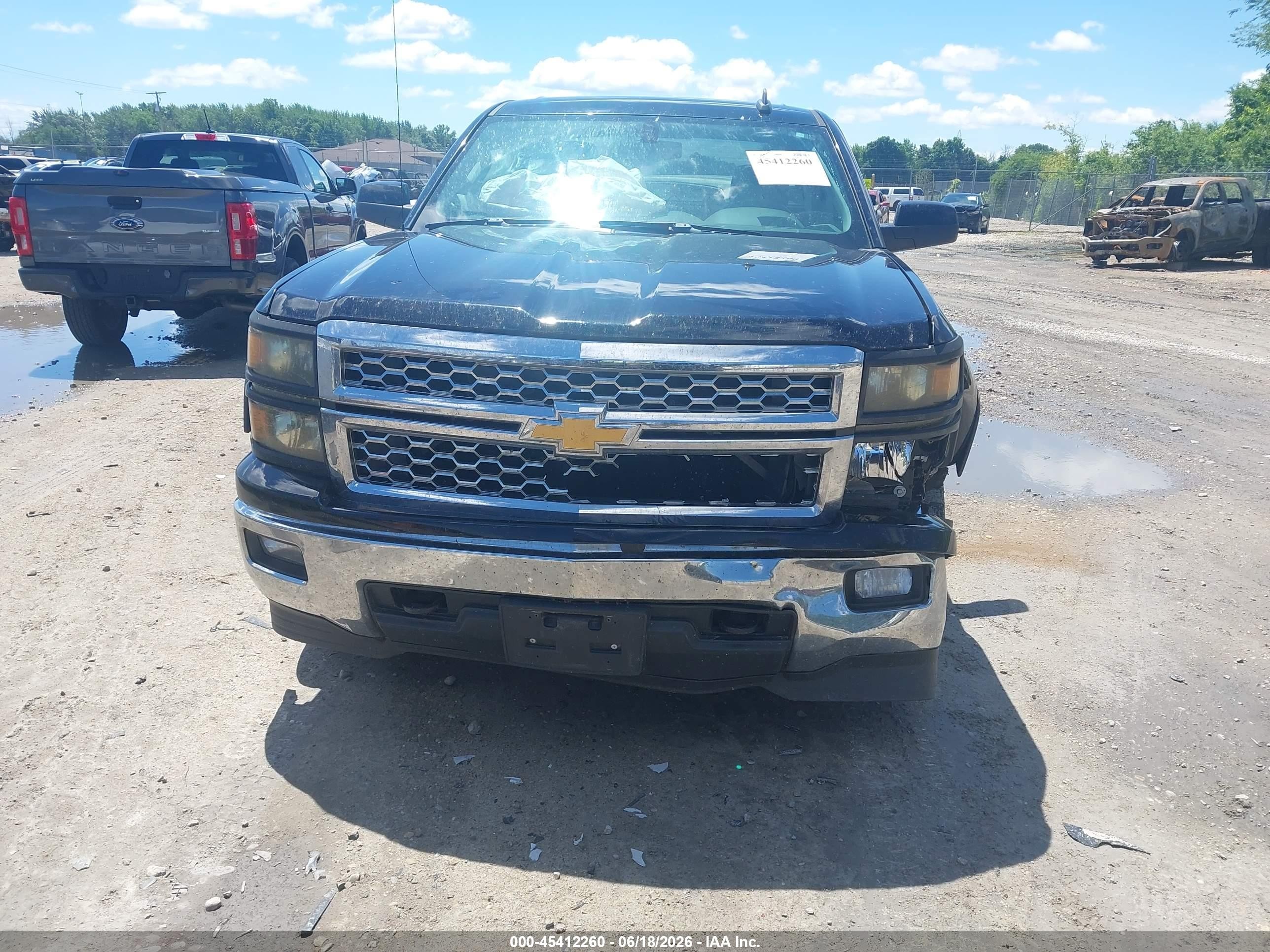 2015 Chevrolet Silverado 1500 Lt Black vin: 1GCVKREC0FZ439274