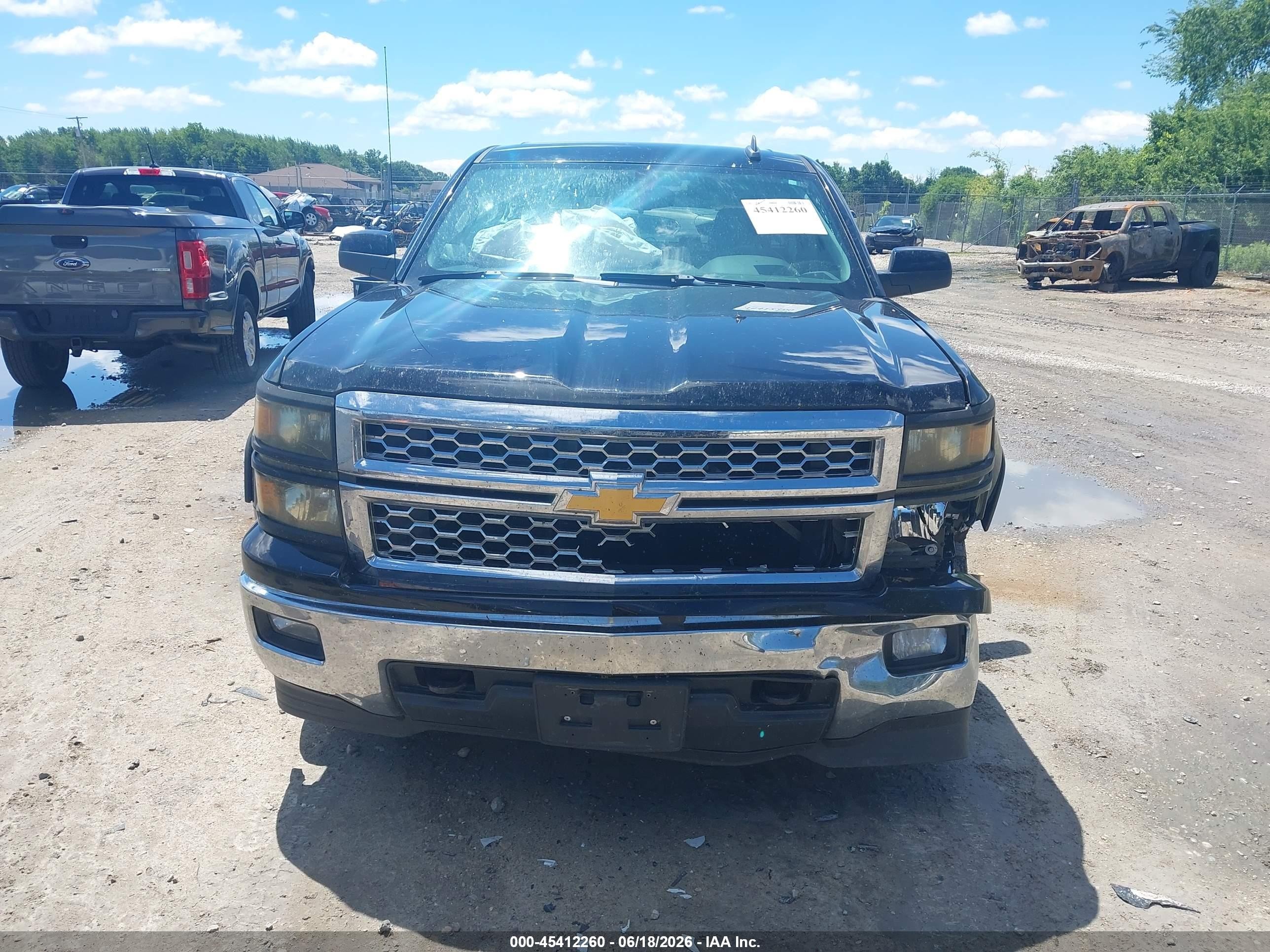 2015 Chevrolet Silverado 1500 Lt Black vin: 1GCVKREC0FZ439274