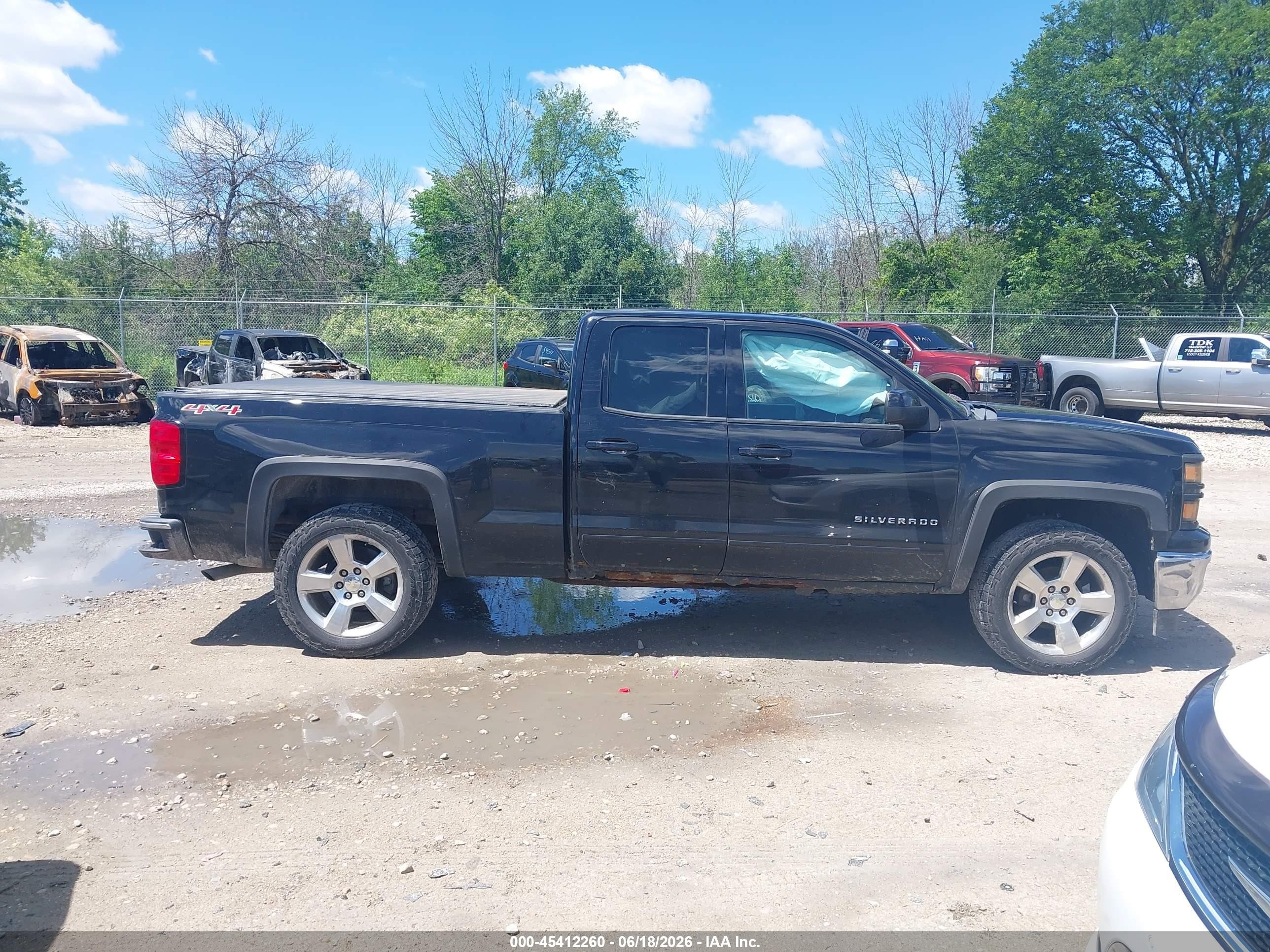 2015 Chevrolet Silverado 1500 Lt Black vin: 1GCVKREC0FZ439274