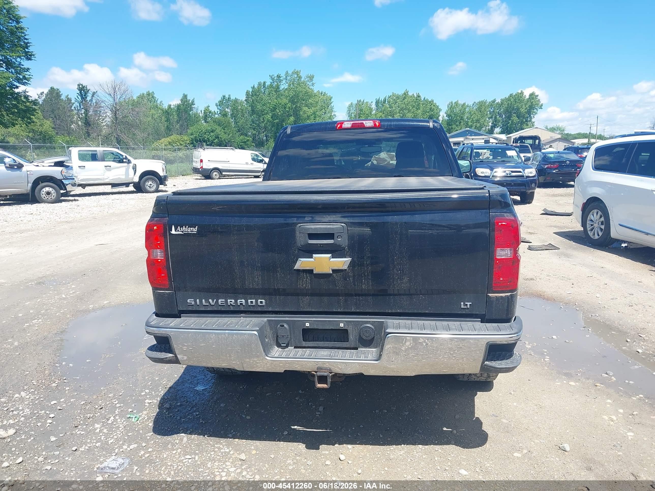 2015 Chevrolet Silverado 1500 Lt Black vin: 1GCVKREC0FZ439274