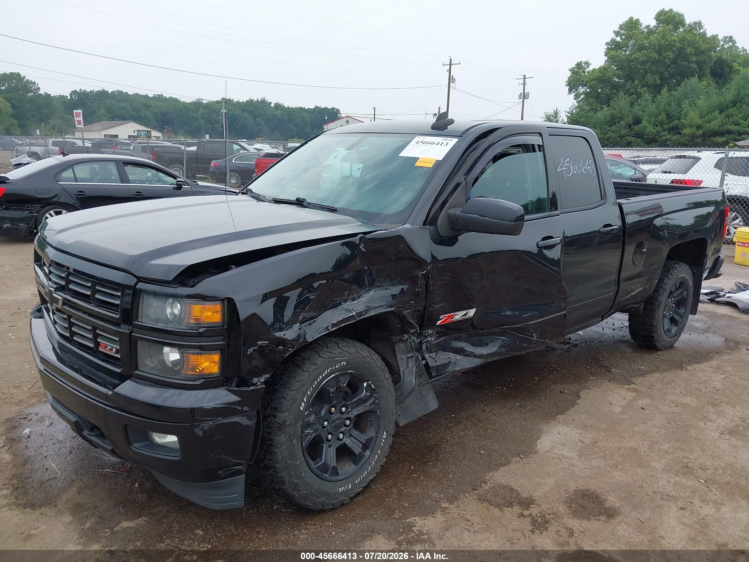 2015 Chevrolet Silverado 1500 Lt Black vin: 1GCVKREC0FZ445981