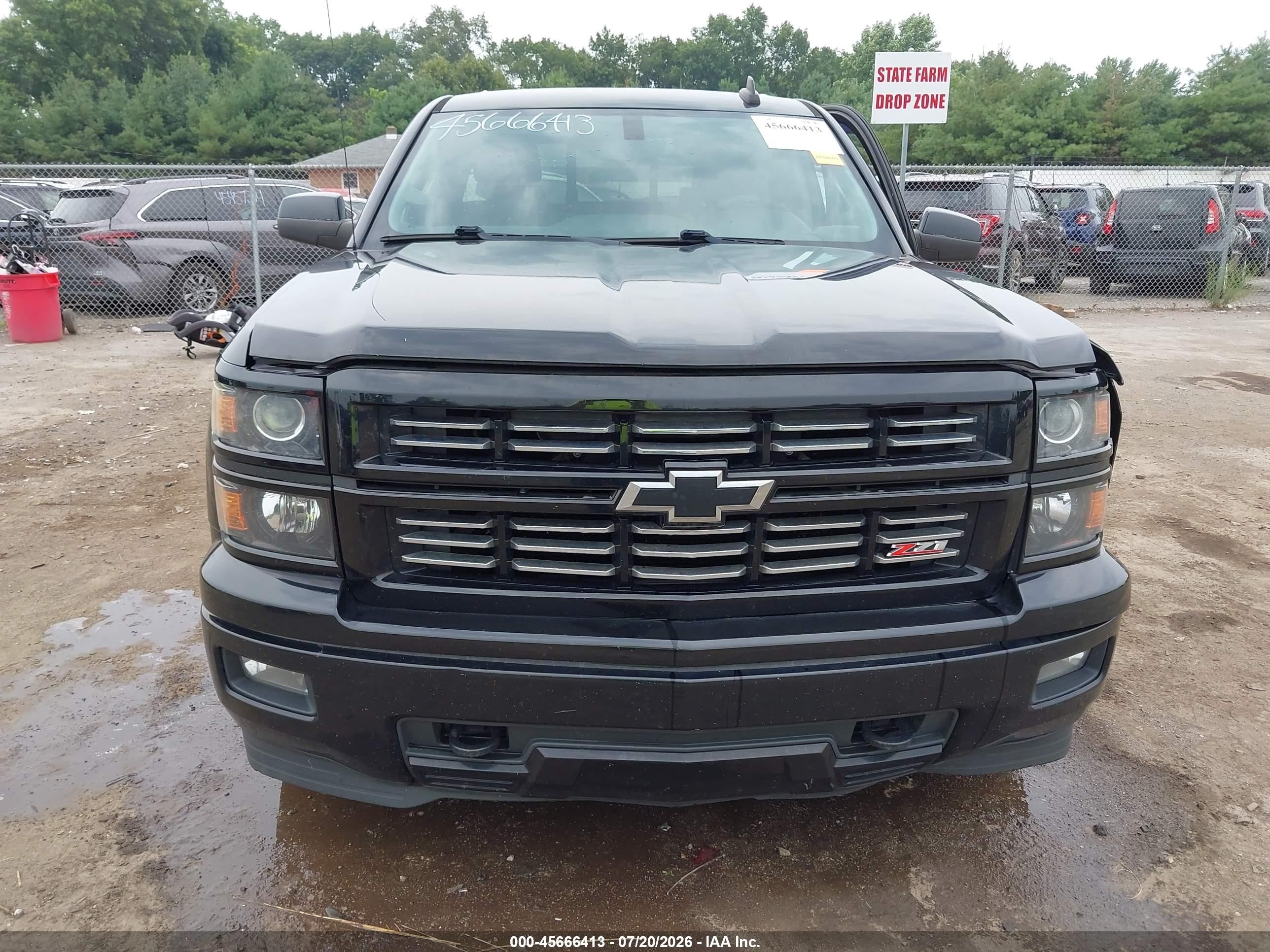 2015 Chevrolet Silverado 1500 Lt Black vin: 1GCVKREC0FZ445981