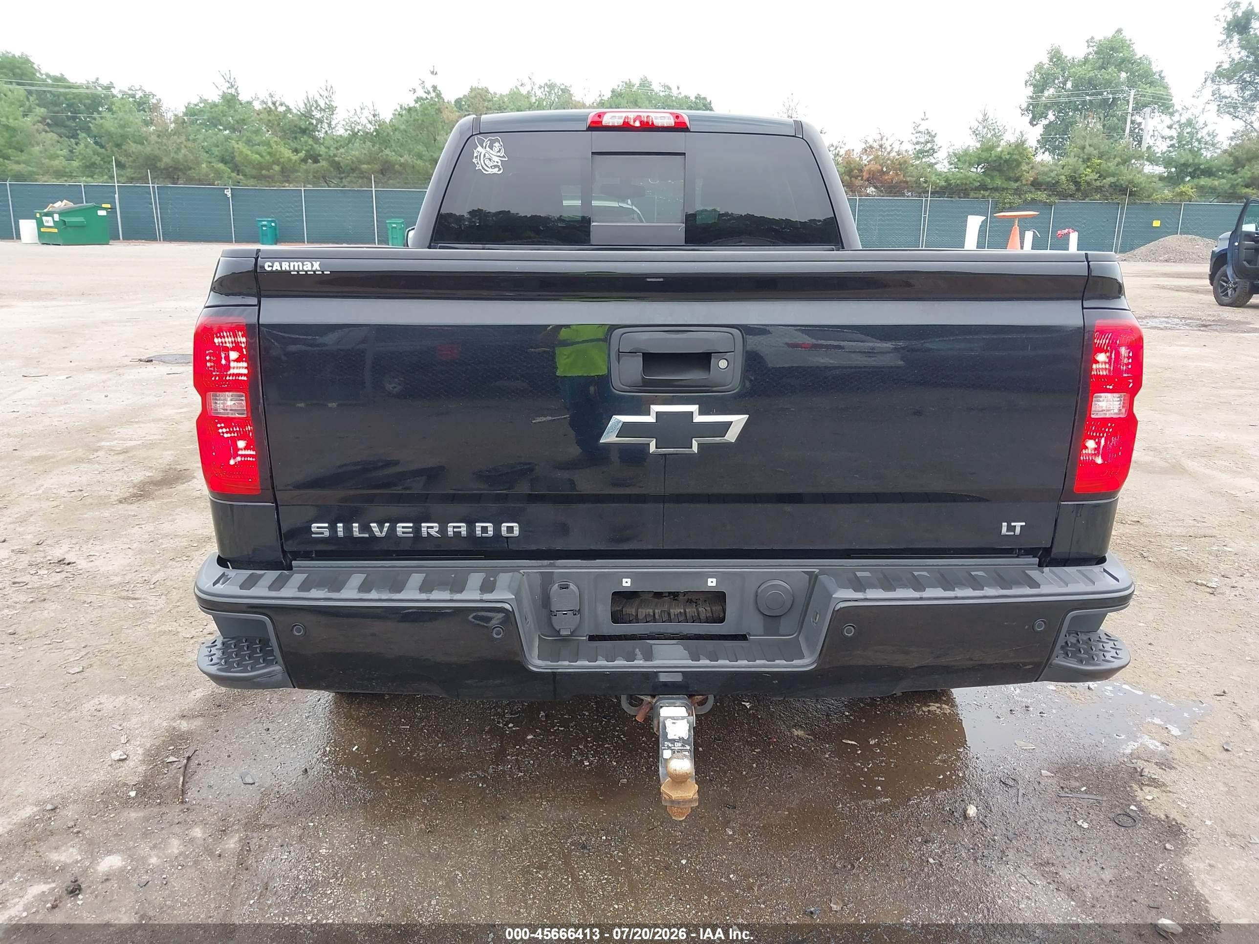 2015 Chevrolet Silverado 1500 Lt Black vin: 1GCVKREC0FZ445981