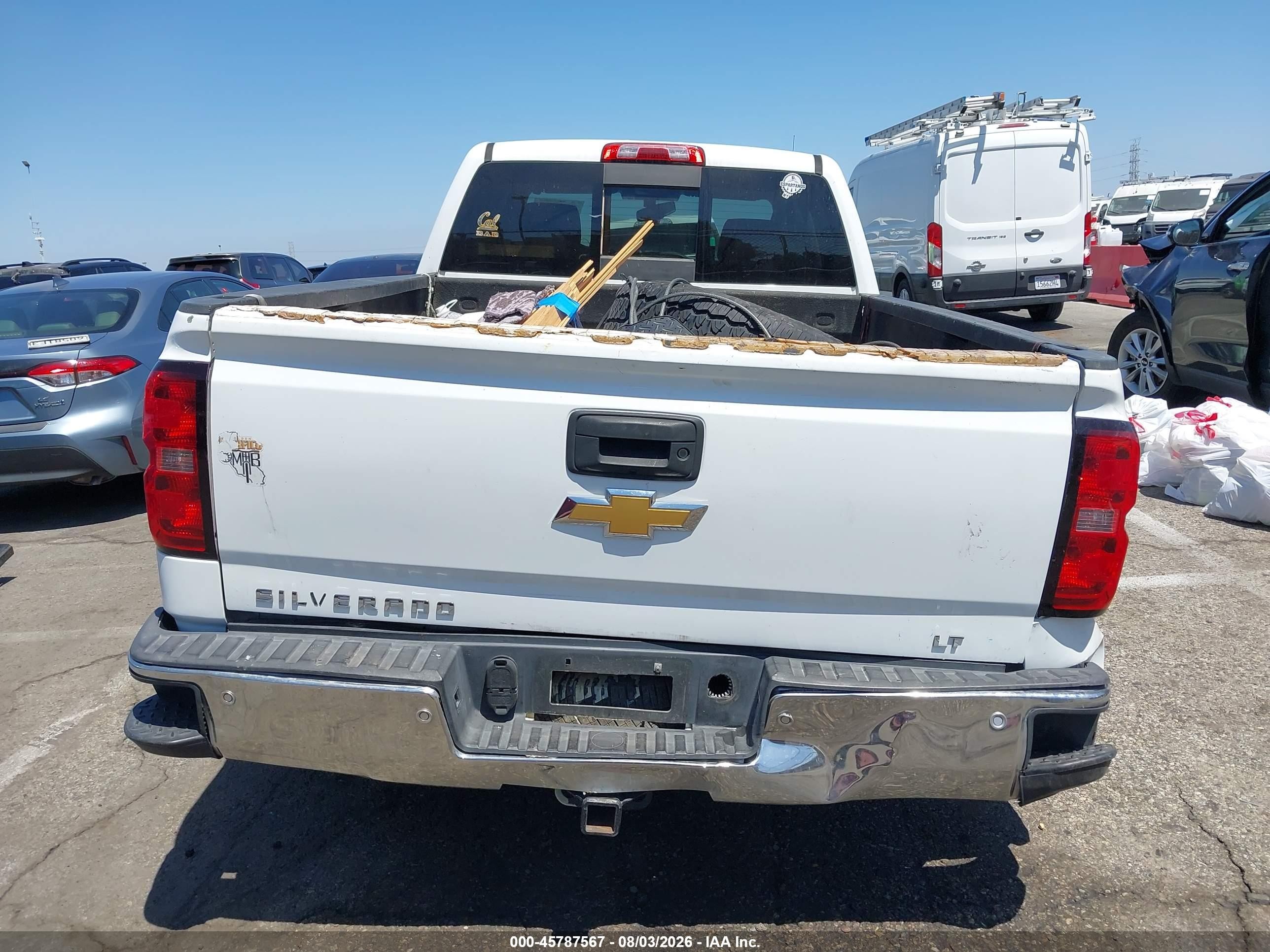 2014 Chevrolet Silverado 1500 Lt White vin: 1GCVKREC1EZ102675