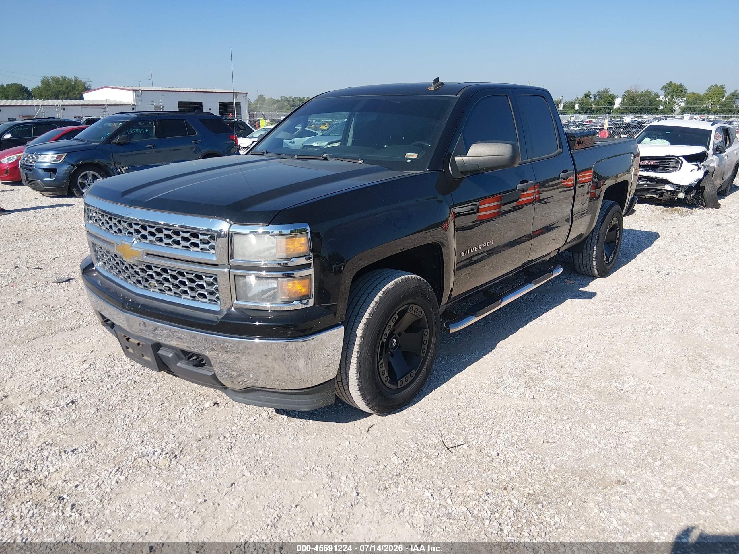 2014 Chevrolet Silverado 1500 Lt Black vin: 1GCVKREC1EZ293997