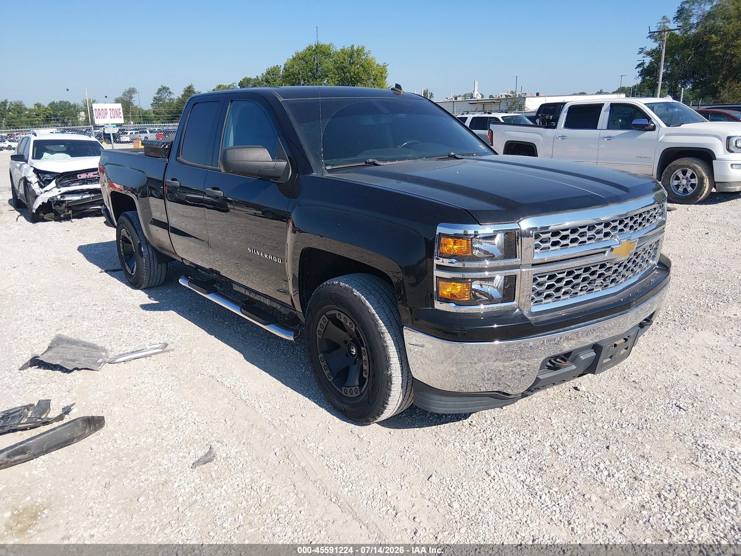 2014 Chevrolet Silverado 1500 Lt Black vin: 1GCVKREC1EZ293997