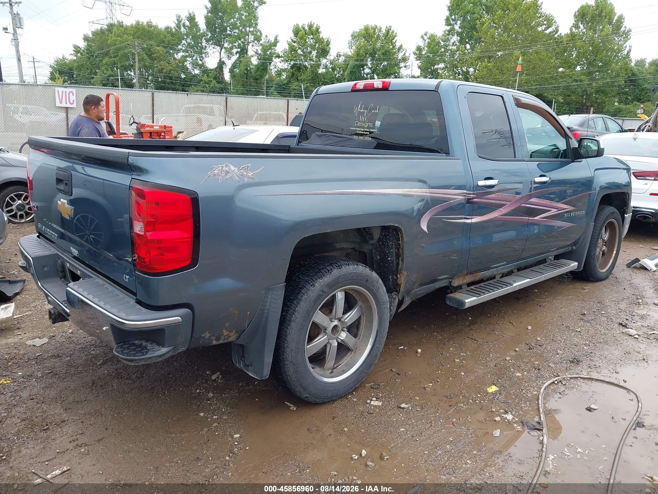 2014 Chevrolet Silverado 1500 Lt Blue vin: 1GCVKREC2EZ135619