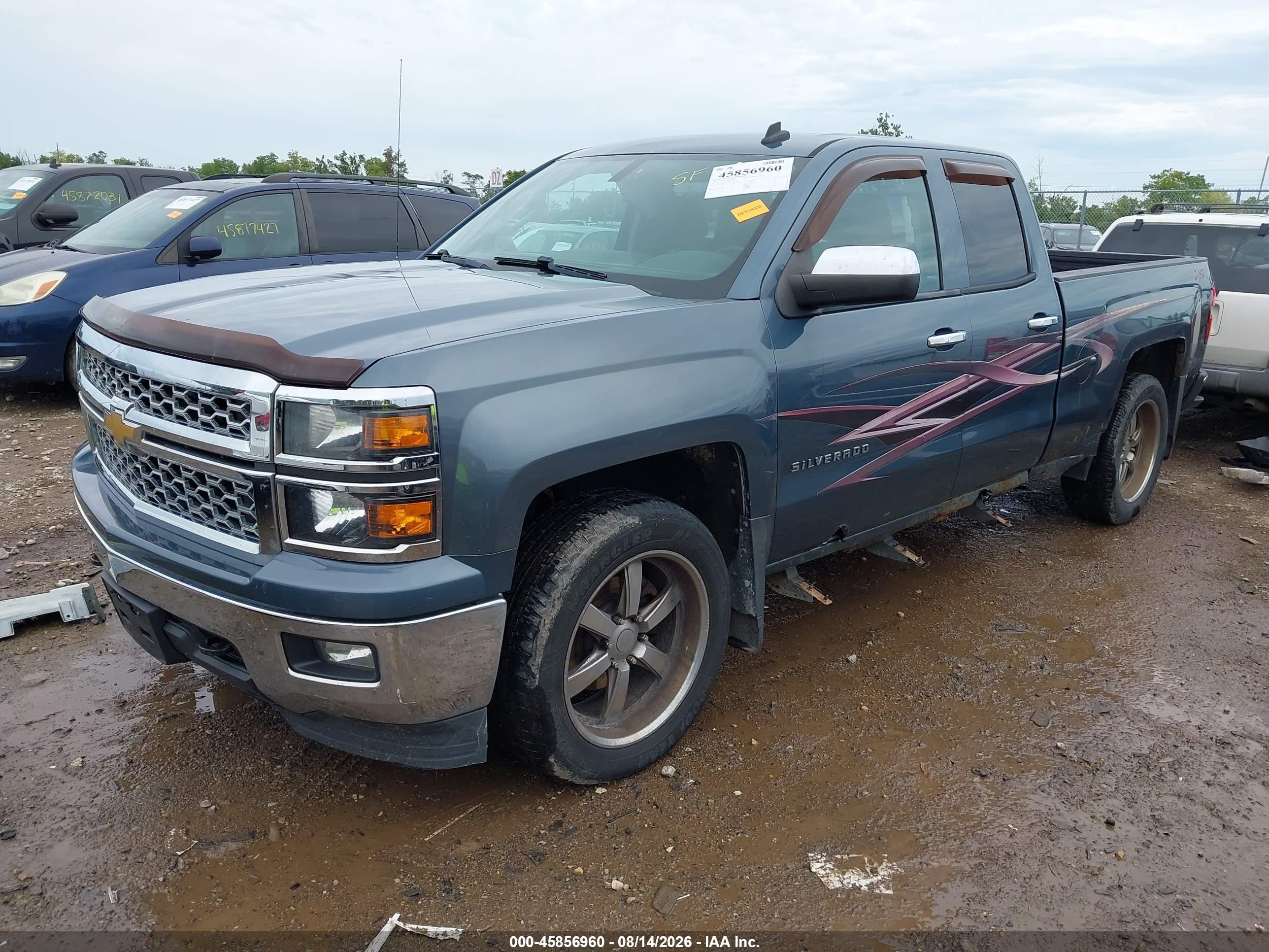 2014 Chevrolet Silverado 1500 Lt Blue vin: 1GCVKREC2EZ135619