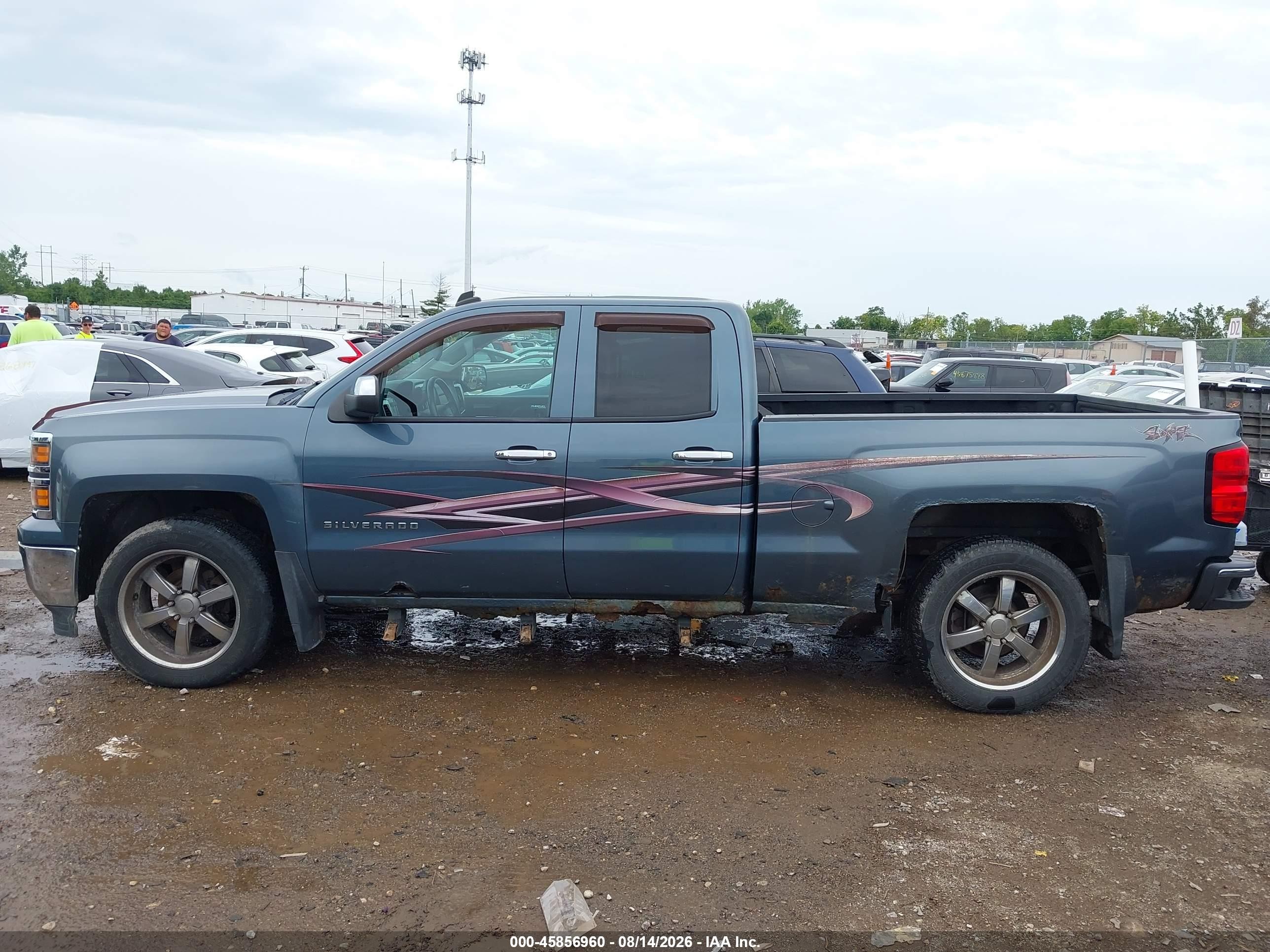 2014 Chevrolet Silverado 1500 Lt Blue vin: 1GCVKREC2EZ135619