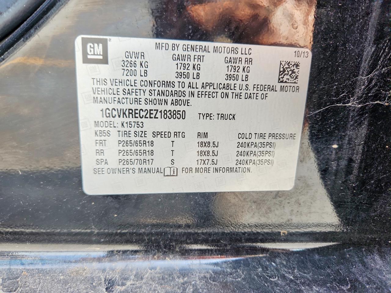 2014 Chevrolet Silverado K1500 Lt Black vin: 1GCVKREC2EZ183850