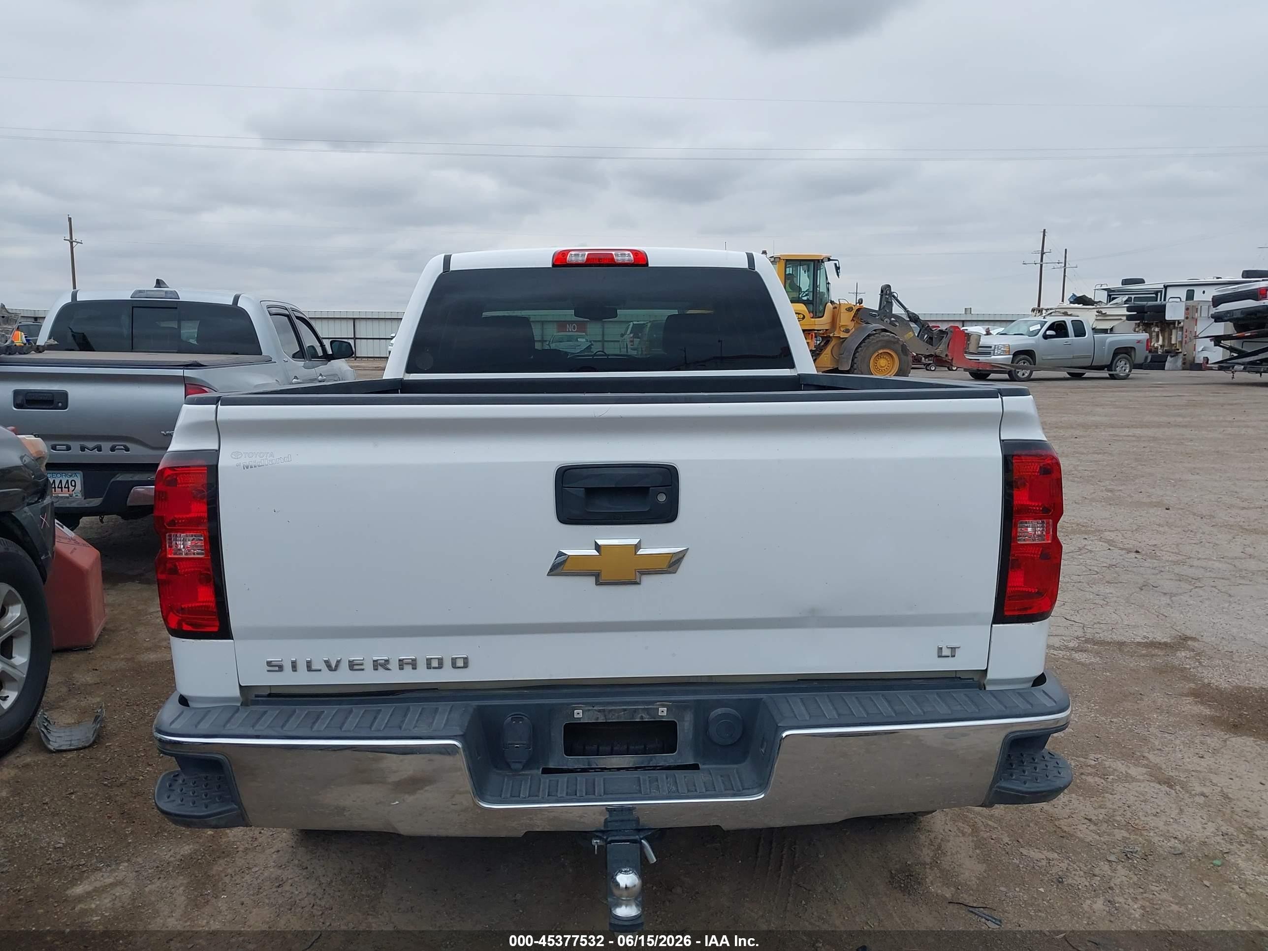 2014 Chevrolet Silverado 1500 Lt White vin: 1GCVKREC2EZ191026