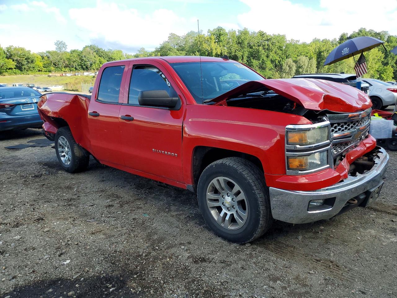 2014 Chevrolet Silverado K1500 Lt Red vin: 1GCVKREC2EZ202767