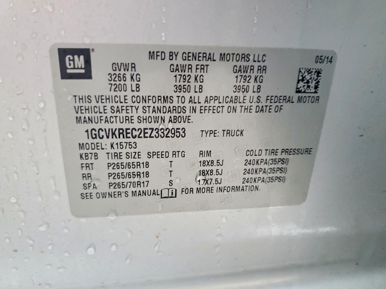 2014 Chevrolet Silverado K1500 Lt Silver vin: 1GCVKREC2EZ332953
