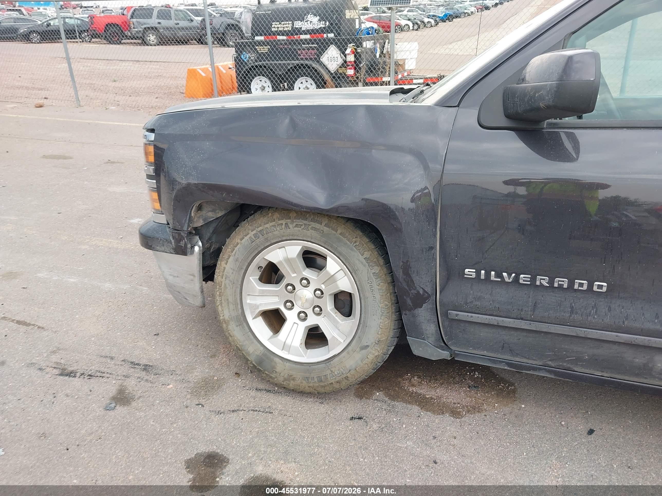 2015 Chevrolet Silverado 1500 Lt Серый vin: 1GCVKREC2FZ148078
