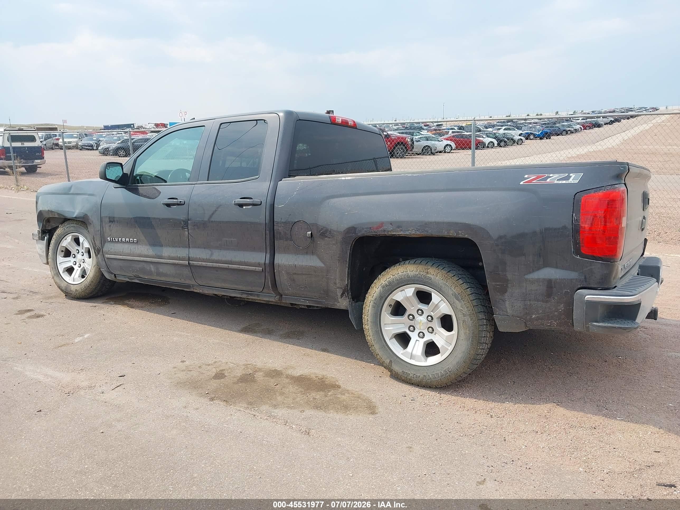 2015 Chevrolet Silverado 1500 Lt Серый vin: 1GCVKREC2FZ148078