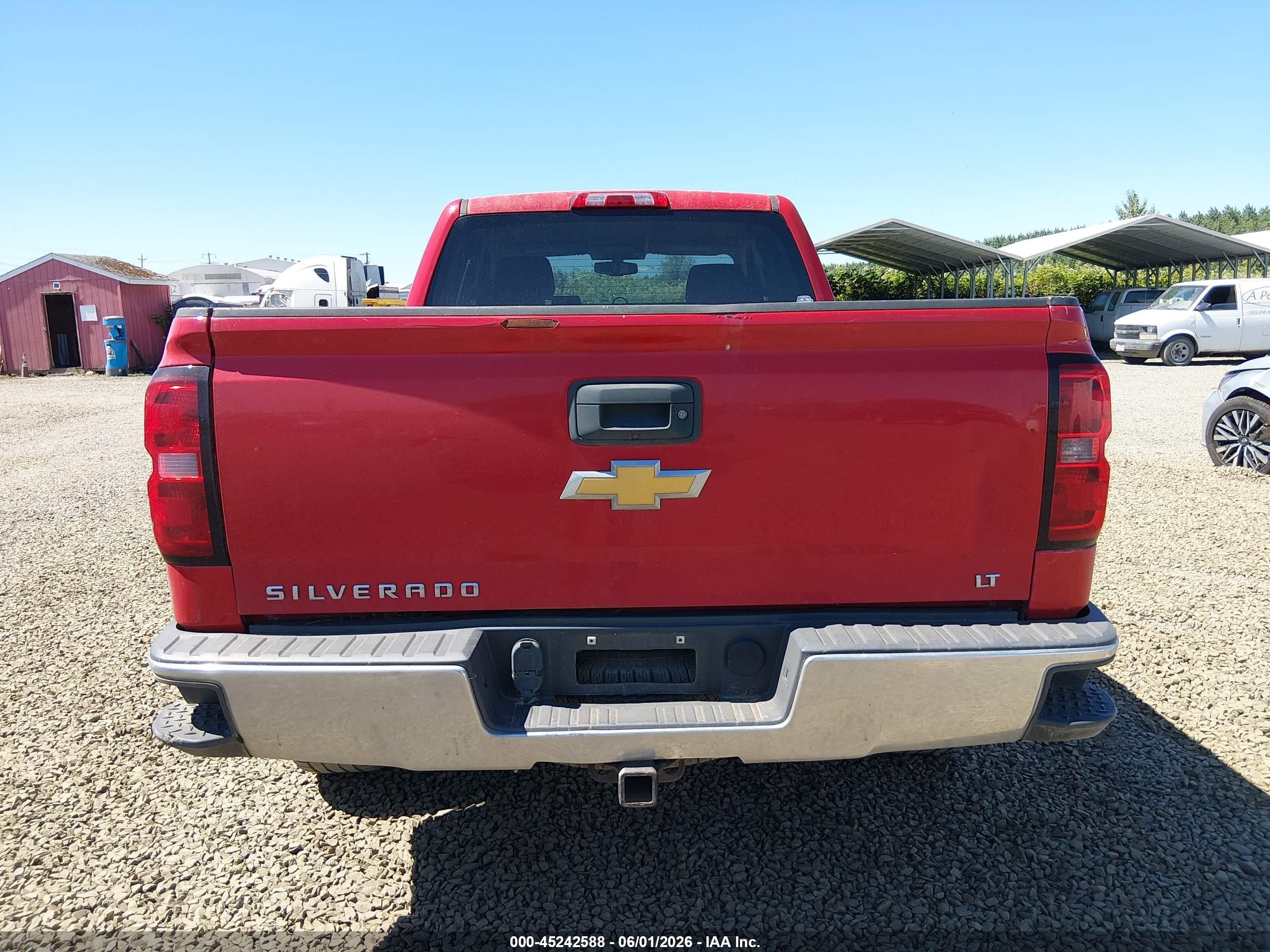 2015 Chevrolet Silverado 1500 1lt Красный vin: 1GCVKREC2FZ166600