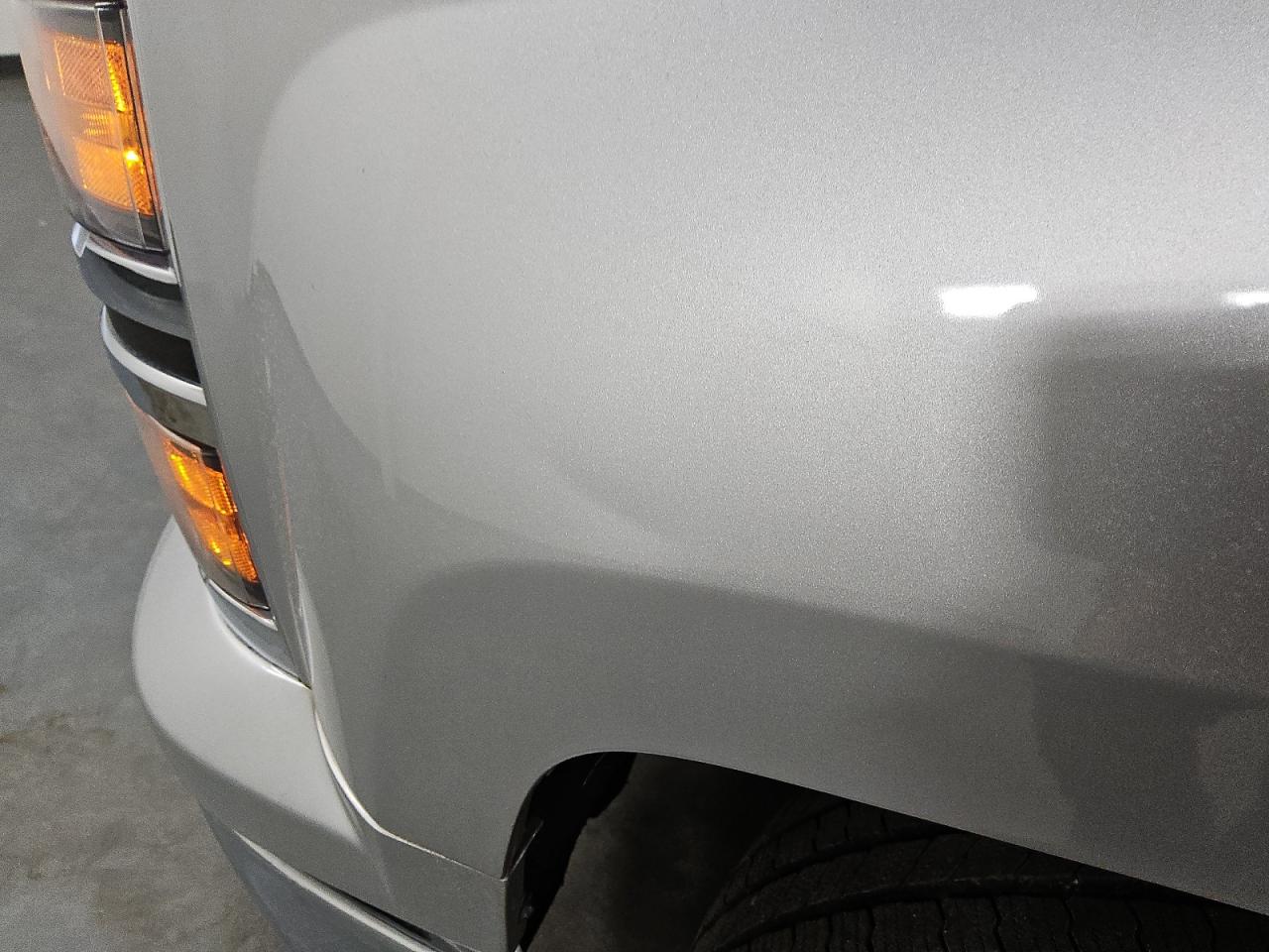 2015 Chevrolet Silverado K1500 Lt Silver vin: 1GCVKREC2FZ175118 Damage: Left Front Fender, Dent(S) W/ Paint Dmg, 1 To 2 Inches