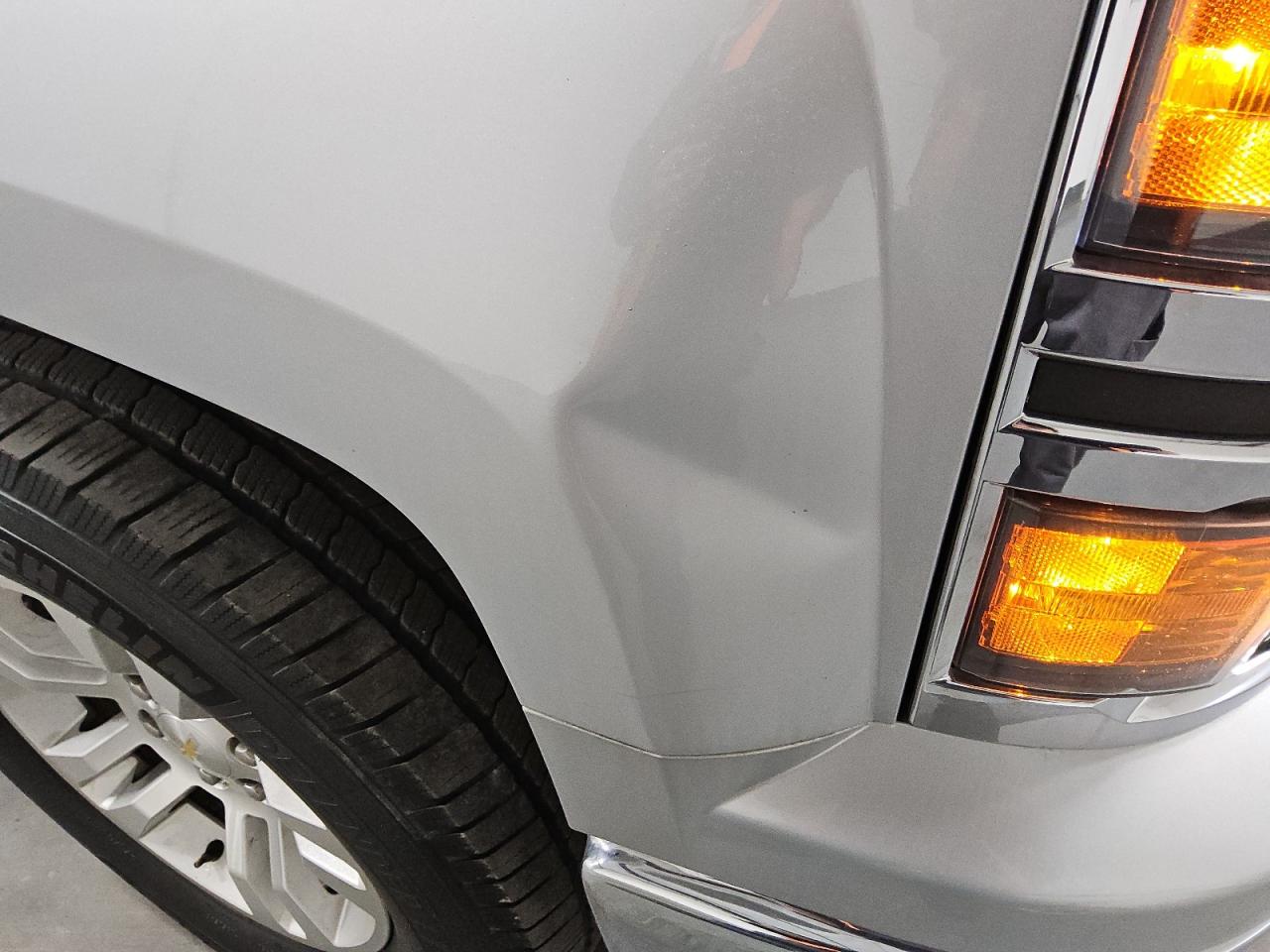 2015 Chevrolet Silverado K1500 Lt Silver vin: 1GCVKREC2FZ175118 Damage: Right Front Fender, Dent(S) W/ Paint Dmg, 7 To 8 Inches