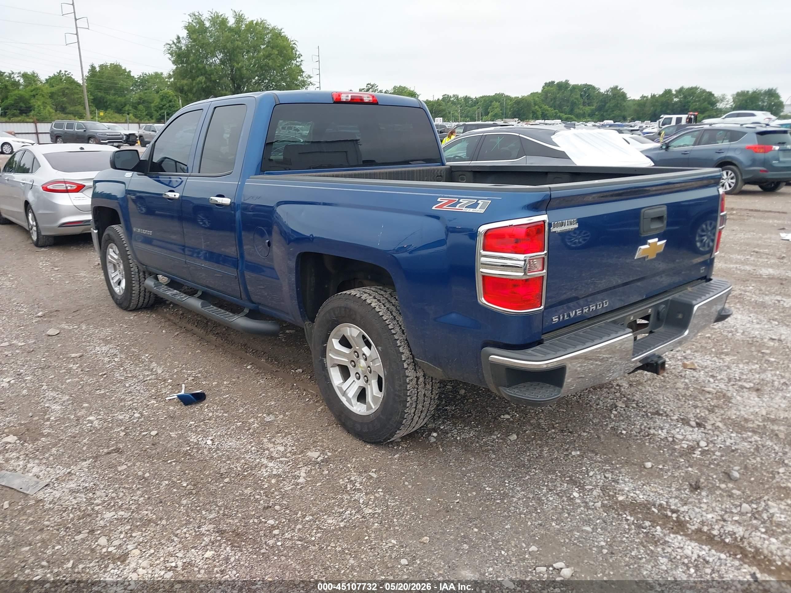 2015 Chevrolet Silverado 1500 2lt Blue vin: 1GCVKREC2FZ190069