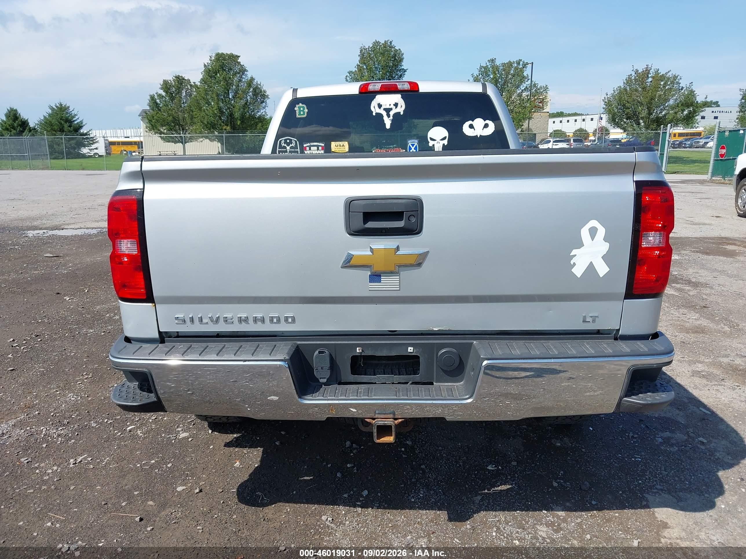 2015 Chevrolet Silverado 1500 Lt Silver vin: 1GCVKREC2FZ214712