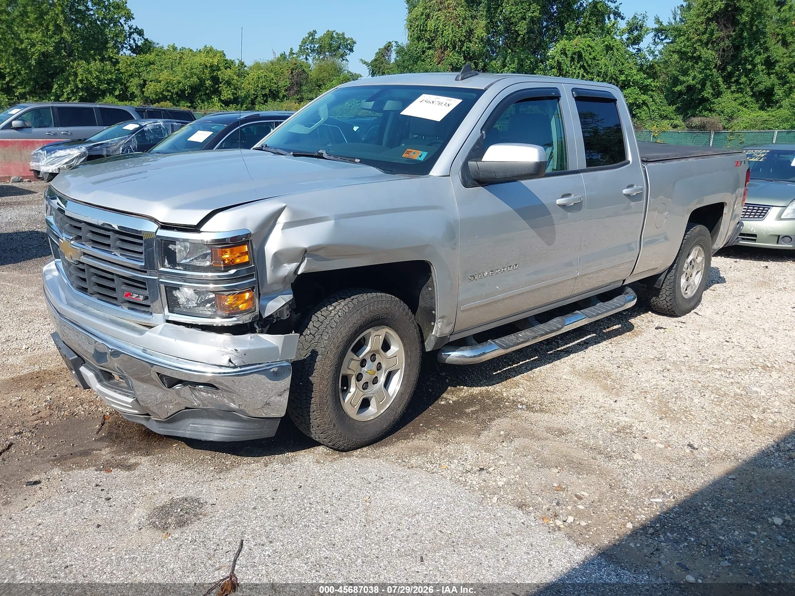 2015 Chevrolet Silverado 1500 Lt Silver vin: 1GCVKREC2FZ221207