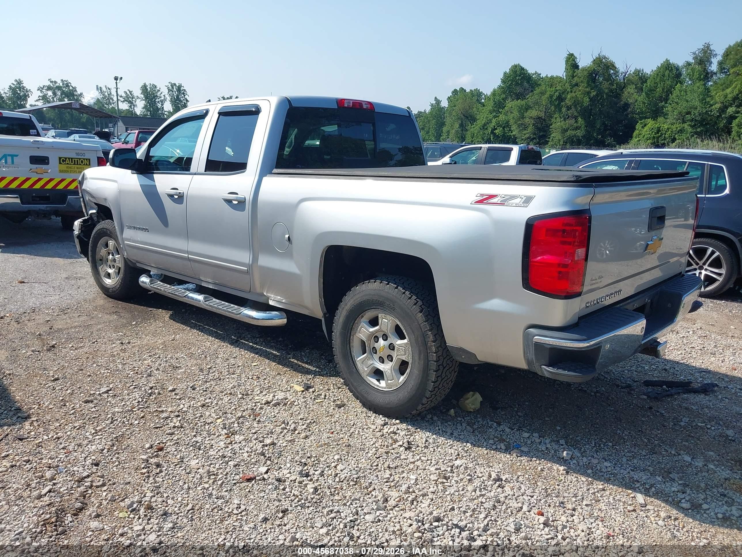 2015 Chevrolet Silverado 1500 Lt Silver vin: 1GCVKREC2FZ221207