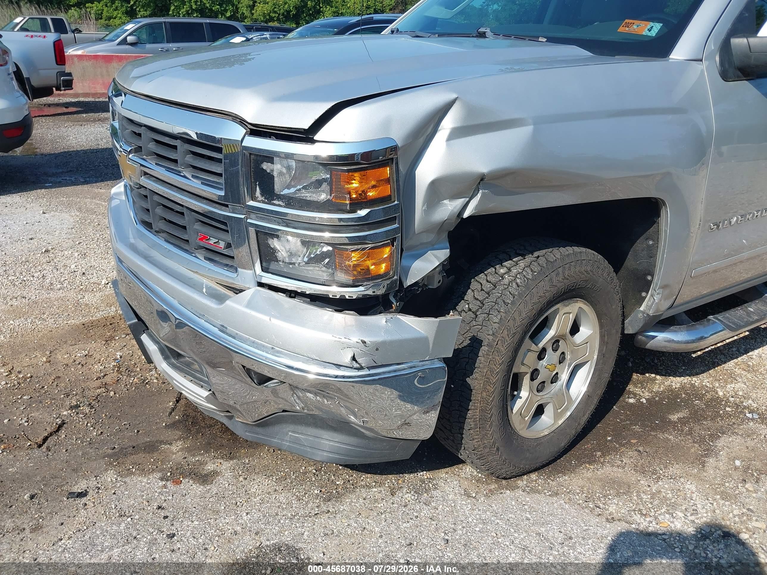 2015 Chevrolet Silverado 1500 Lt Silver vin: 1GCVKREC2FZ221207