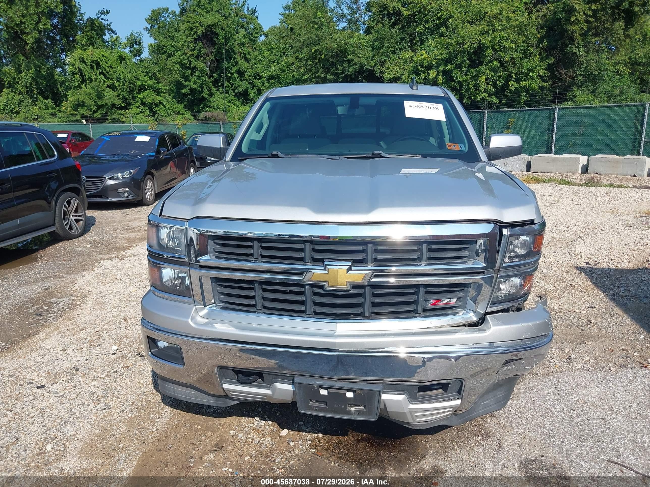 2015 Chevrolet Silverado 1500 Lt Silver vin: 1GCVKREC2FZ221207