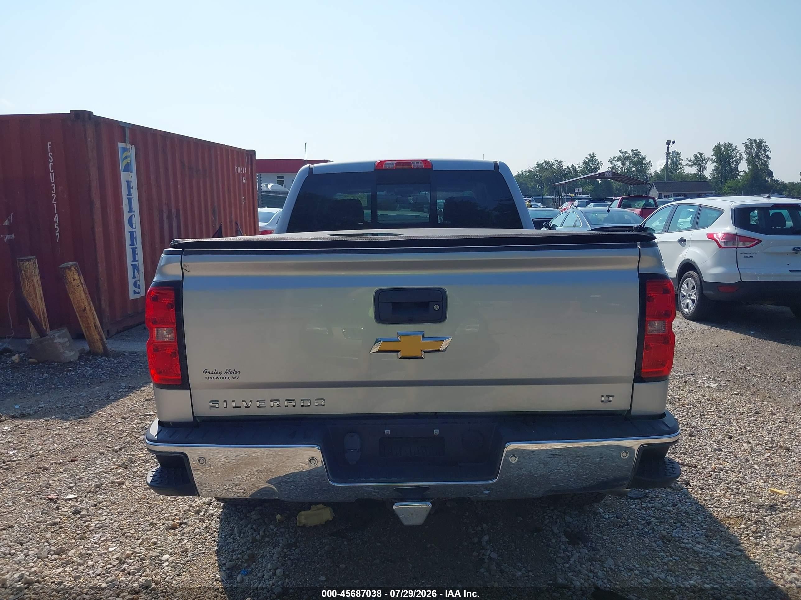 2015 Chevrolet Silverado 1500 Lt Silver vin: 1GCVKREC2FZ221207