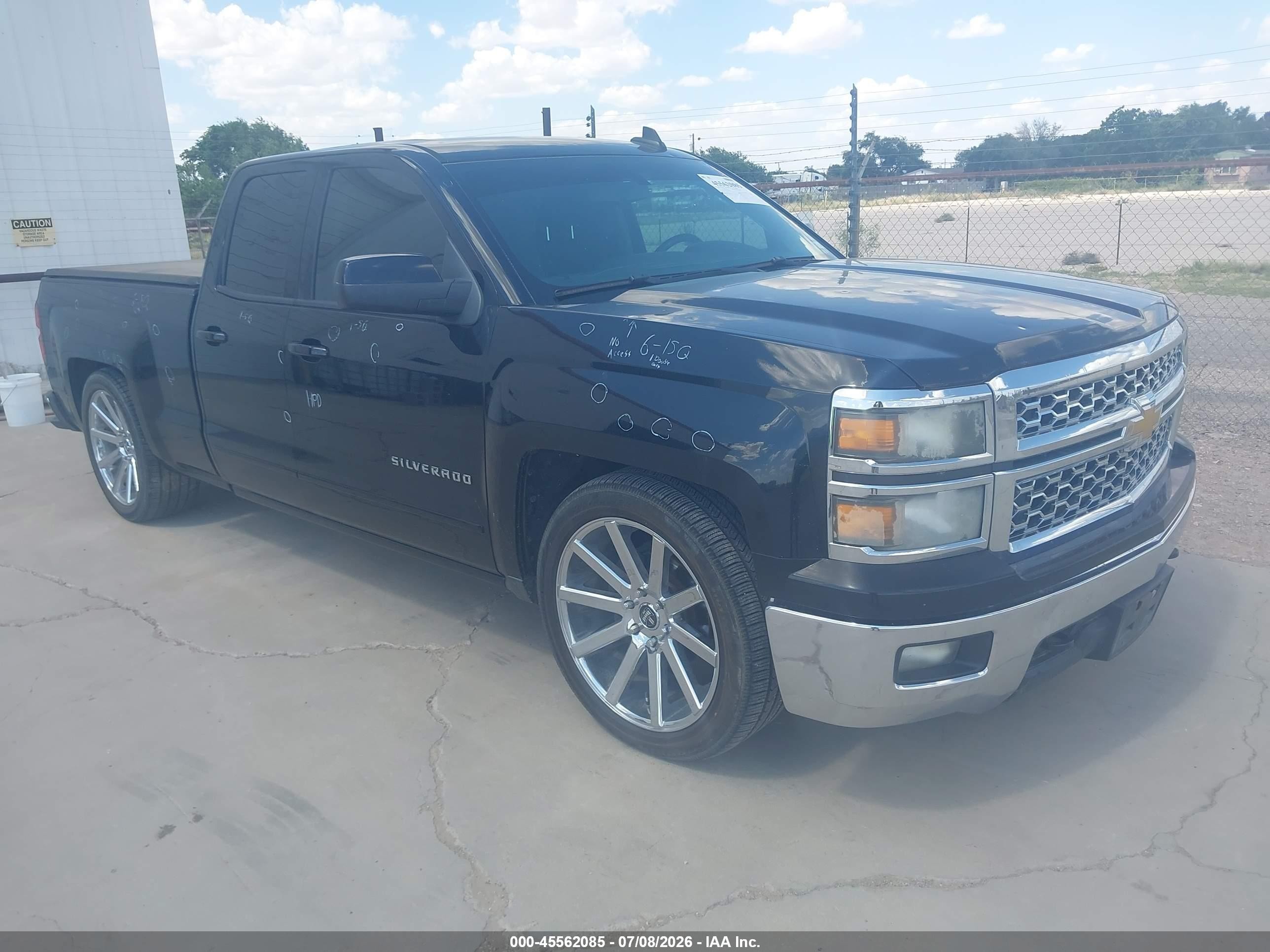 2015 Chevrolet Silverado 1500 Lt Black vin: 1GCVKREC2FZ225886
