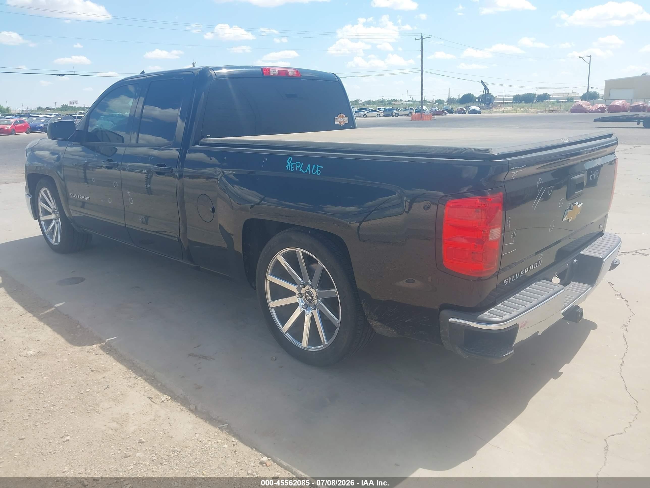 2015 Chevrolet Silverado 1500 Lt Black vin: 1GCVKREC2FZ225886
