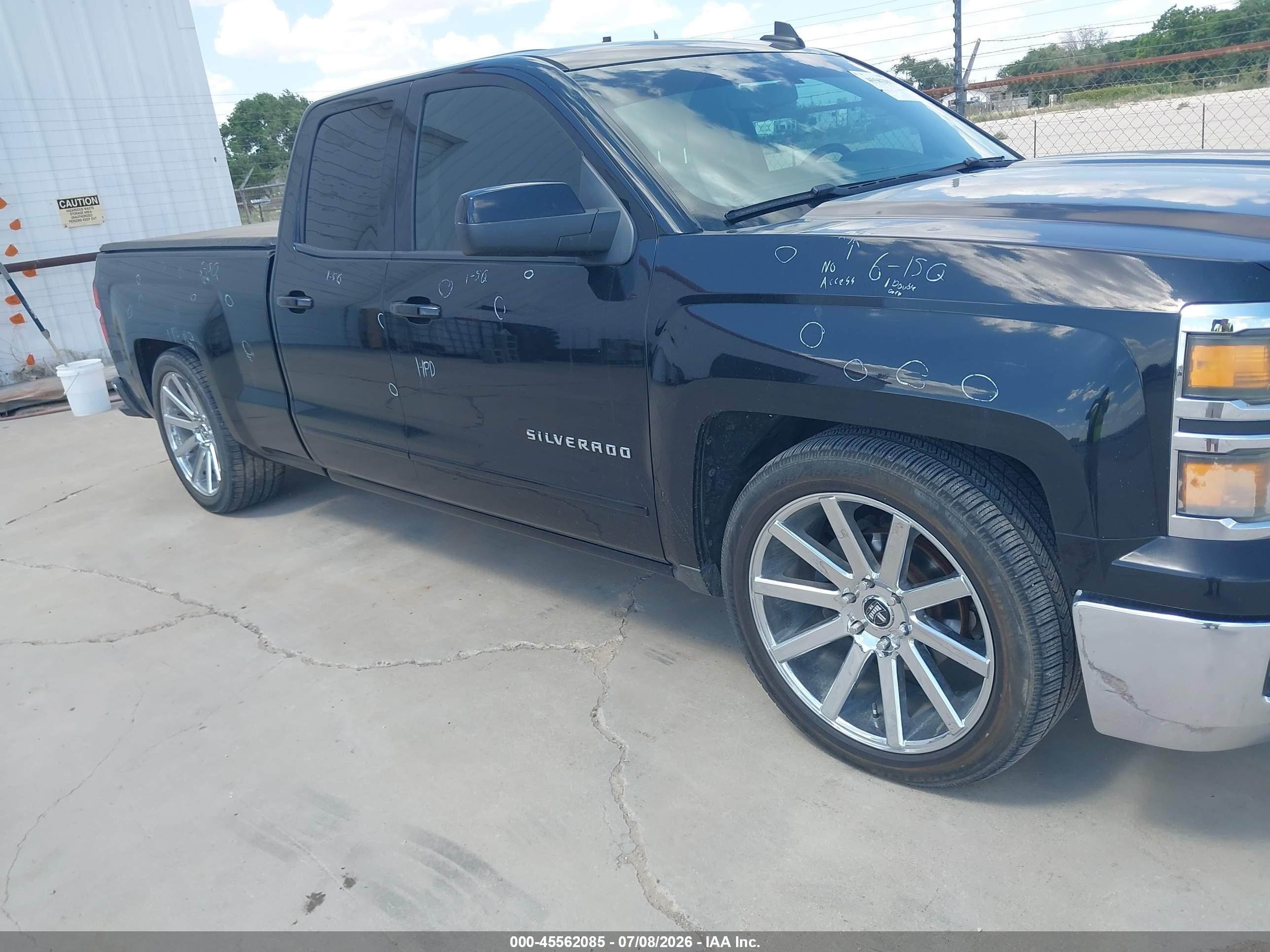 2015 Chevrolet Silverado 1500 Lt Black vin: 1GCVKREC2FZ225886