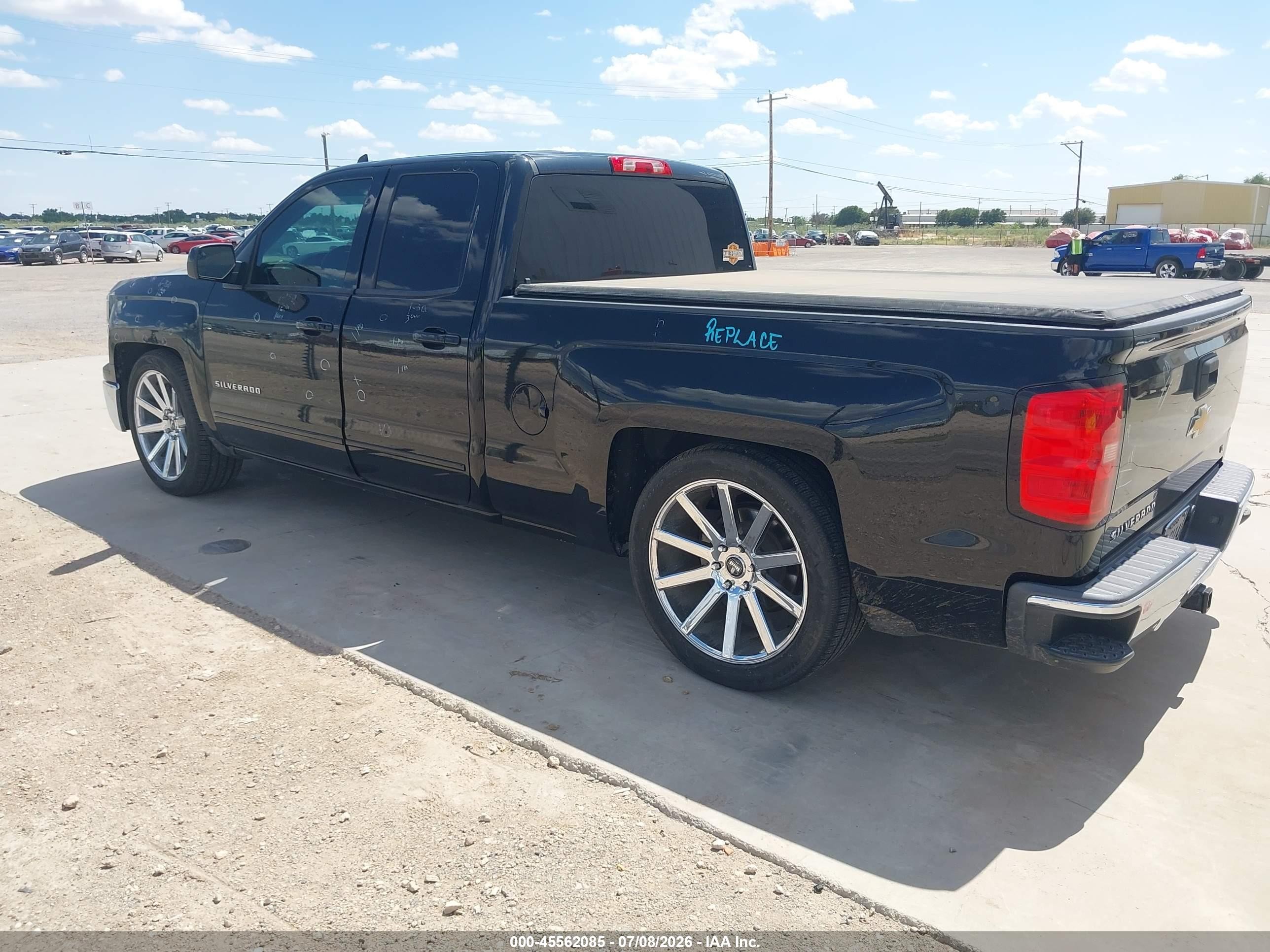 2015 Chevrolet Silverado 1500 Lt Black vin: 1GCVKREC2FZ225886