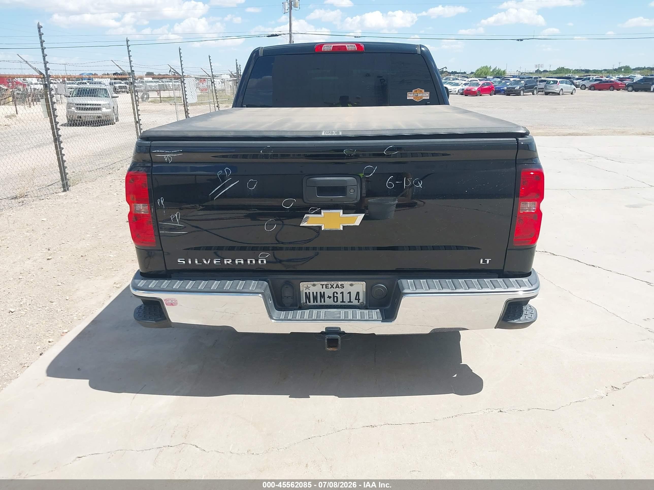 2015 Chevrolet Silverado 1500 Lt Black vin: 1GCVKREC2FZ225886