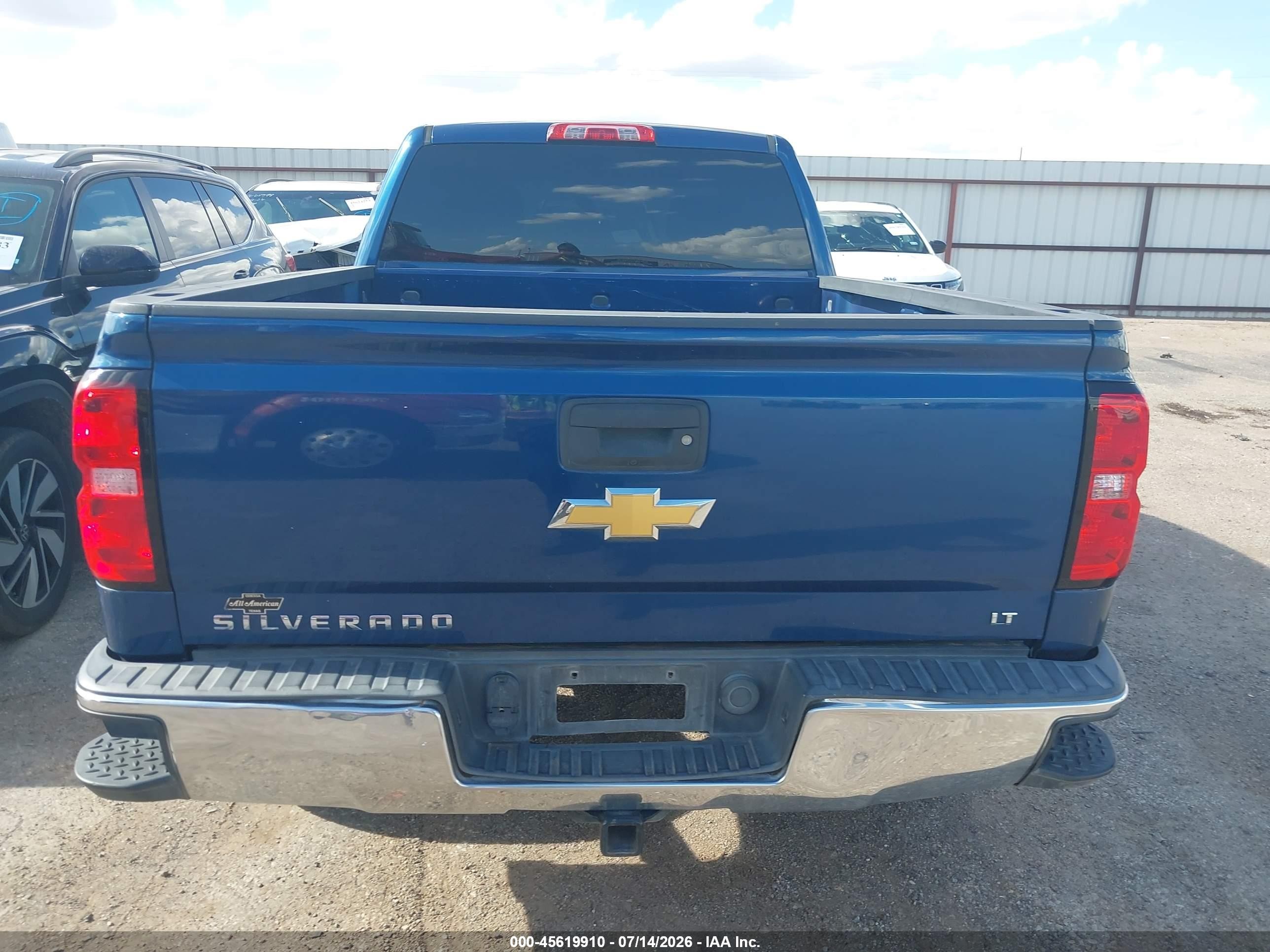 2015 Chevrolet Silverado 1500 Lt Blue vin: 1GCVKREC2FZ229582