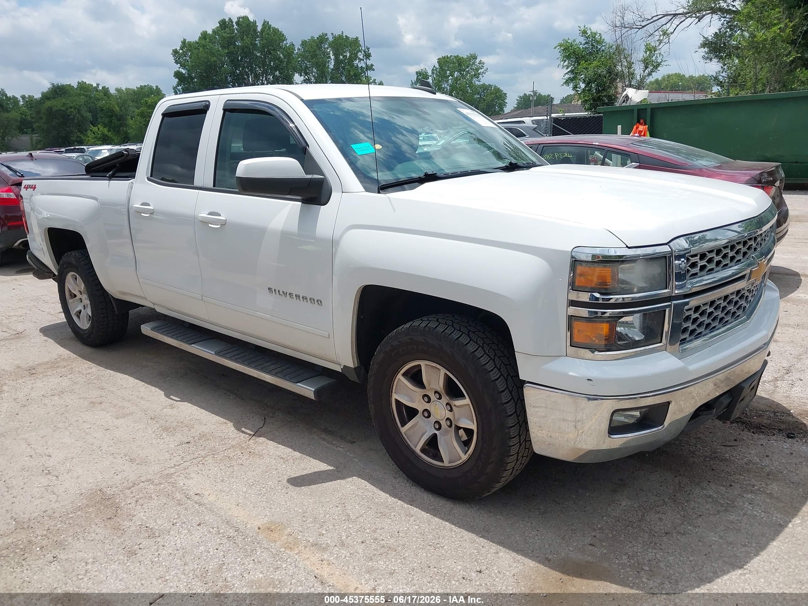 2015 Chevrolet Silverado 1500 Lt White vin: 1GCVKREC2FZ230666