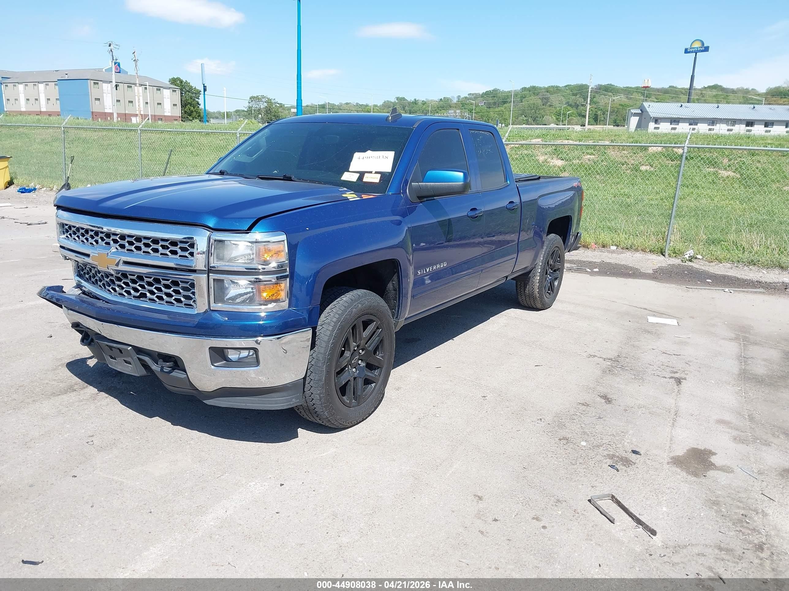 2015 Chevrolet Silverado 1500 1lt Blue vin: 1GCVKREC2FZ286493
