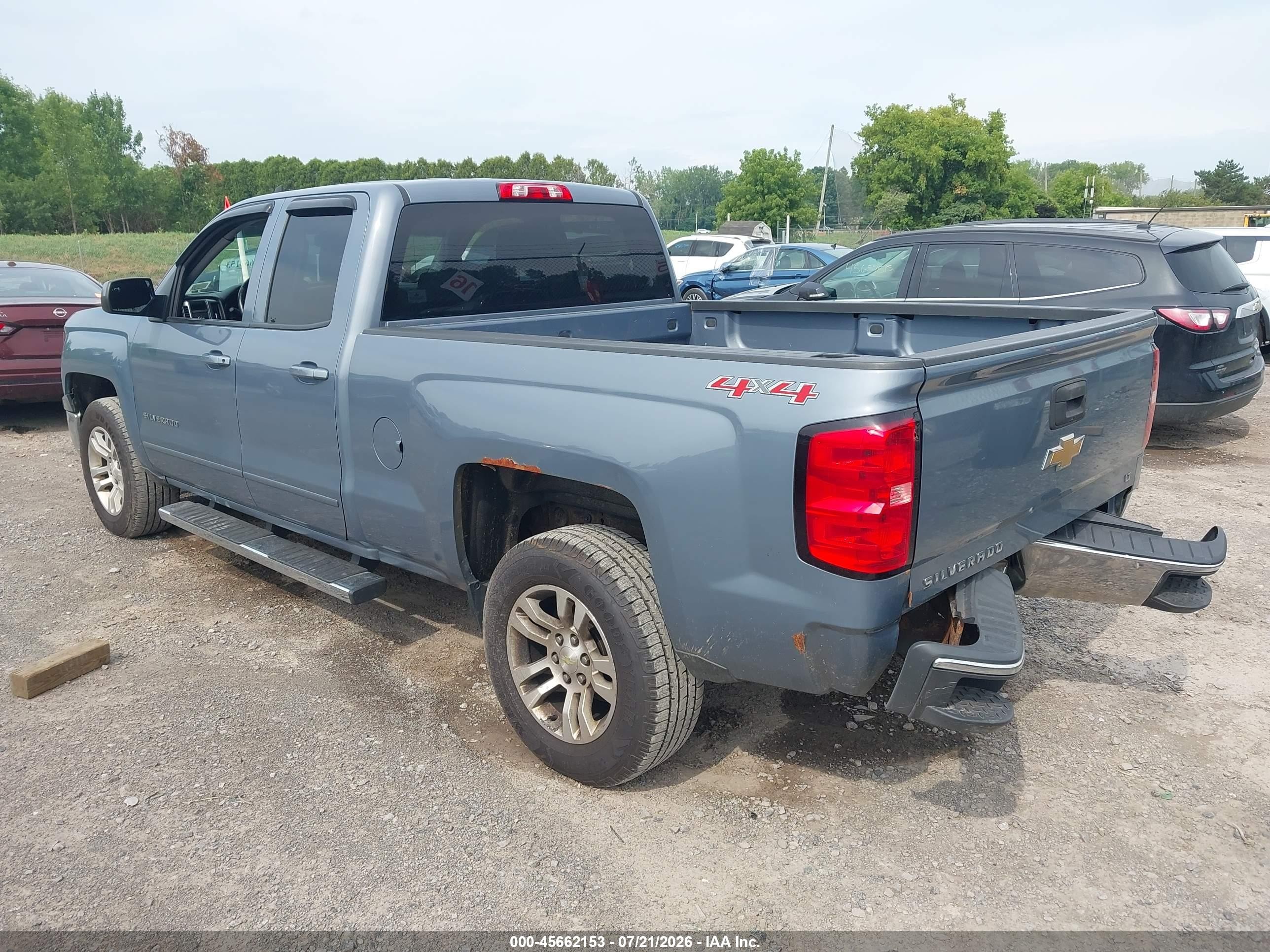 2015 Chevrolet Silverado 1500 Lt Blue vin: 1GCVKREC2FZ348507