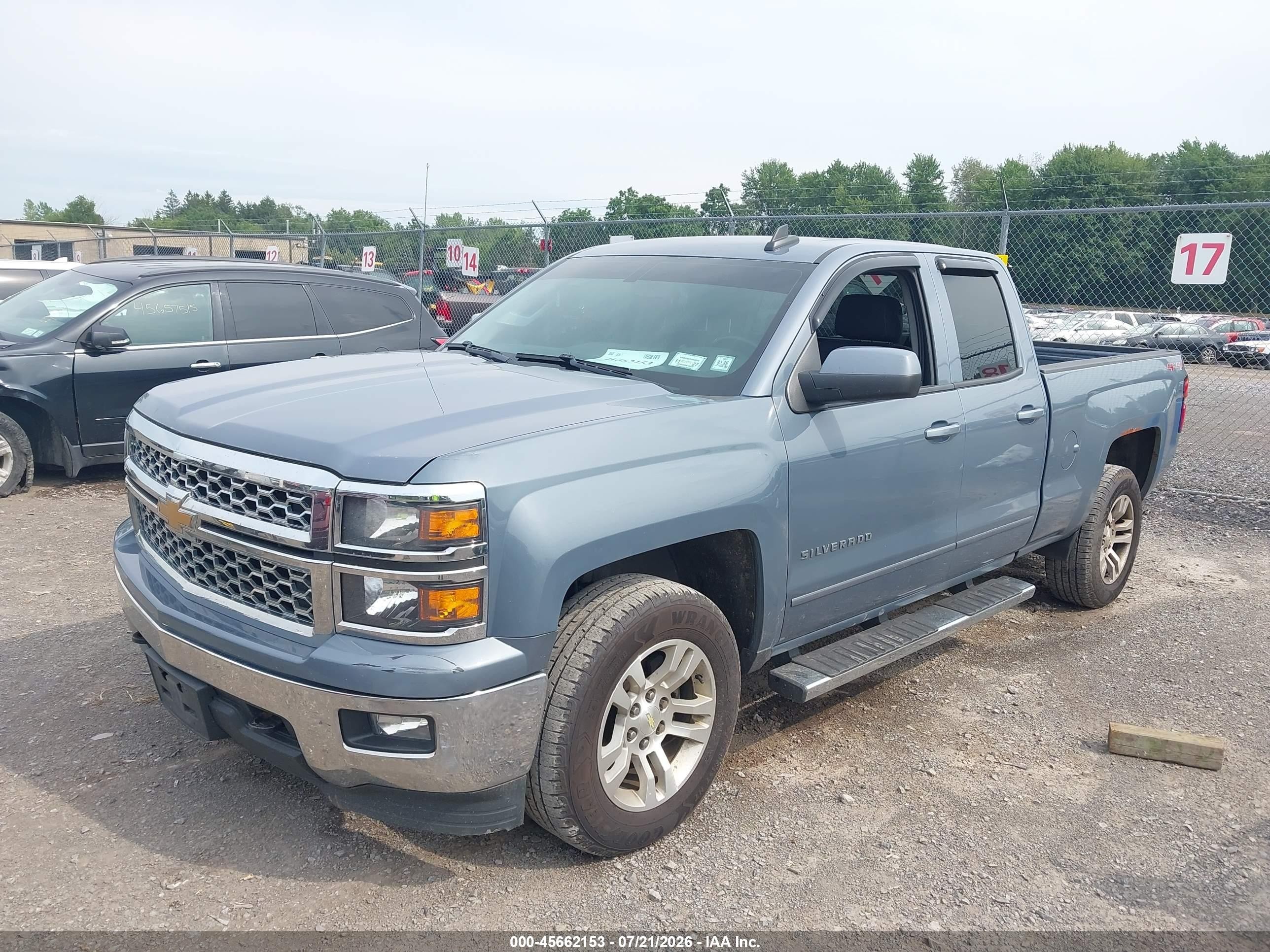 2015 Chevrolet Silverado 1500 Lt Blue vin: 1GCVKREC2FZ348507