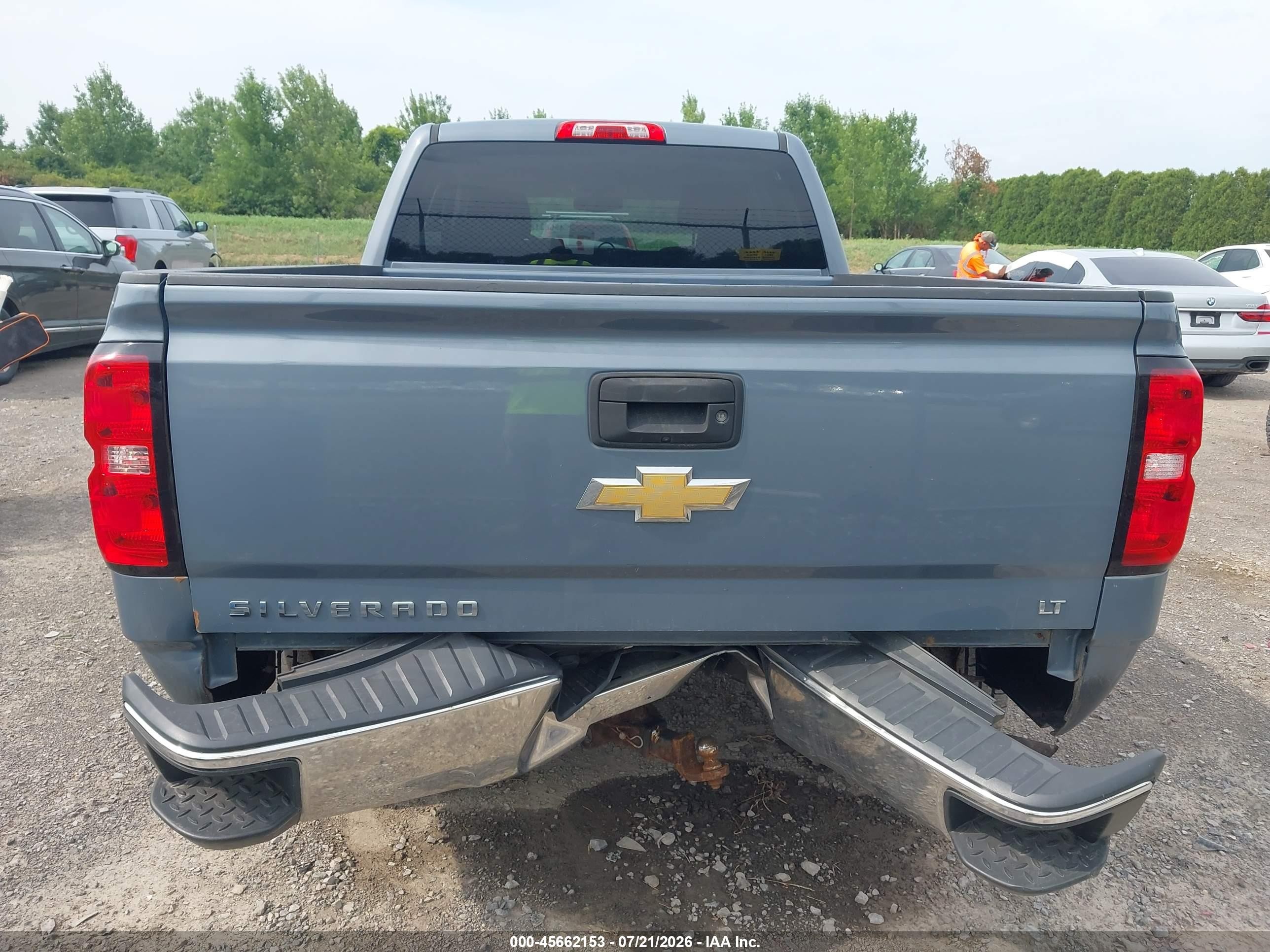2015 Chevrolet Silverado 1500 Lt Blue vin: 1GCVKREC2FZ348507