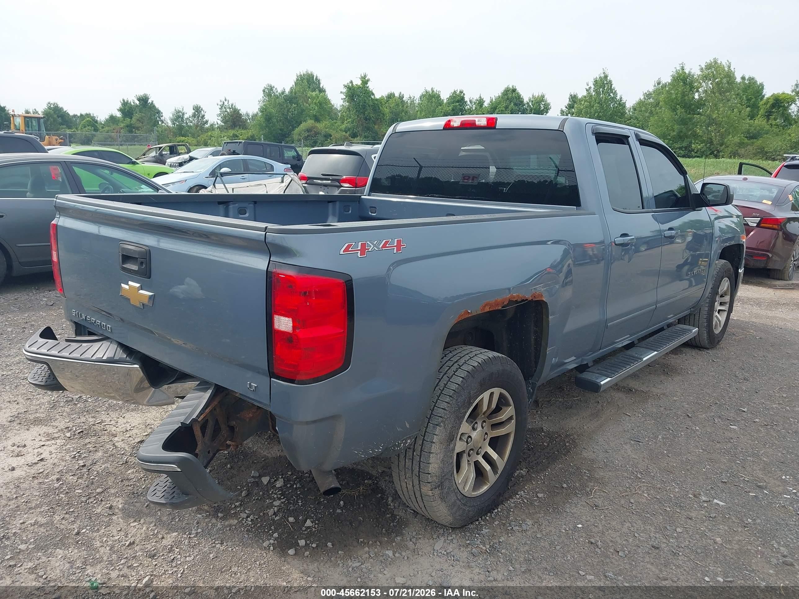 2015 Chevrolet Silverado 1500 Lt Blue vin: 1GCVKREC2FZ348507