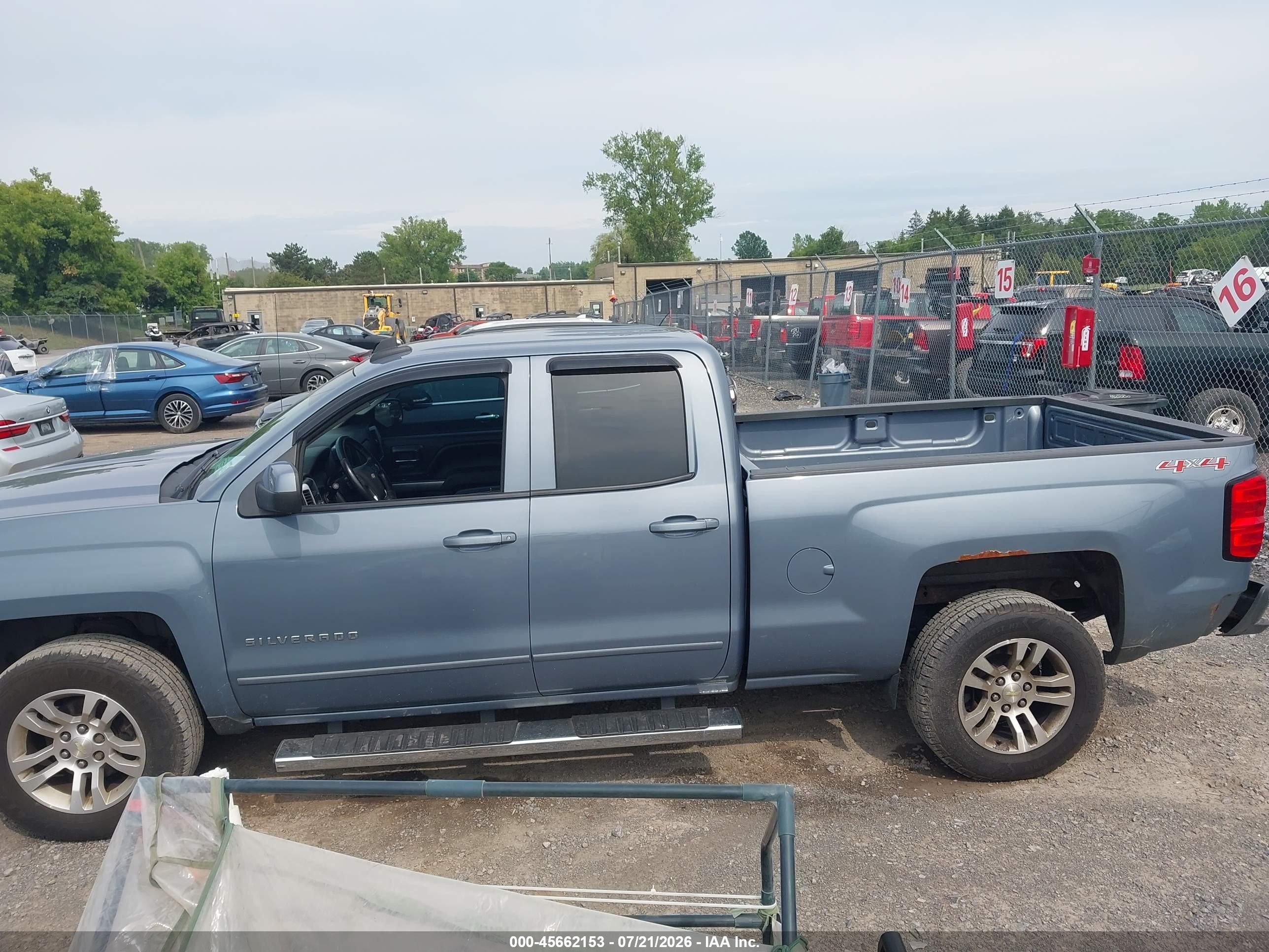 2015 Chevrolet Silverado 1500 Lt Blue vin: 1GCVKREC2FZ348507