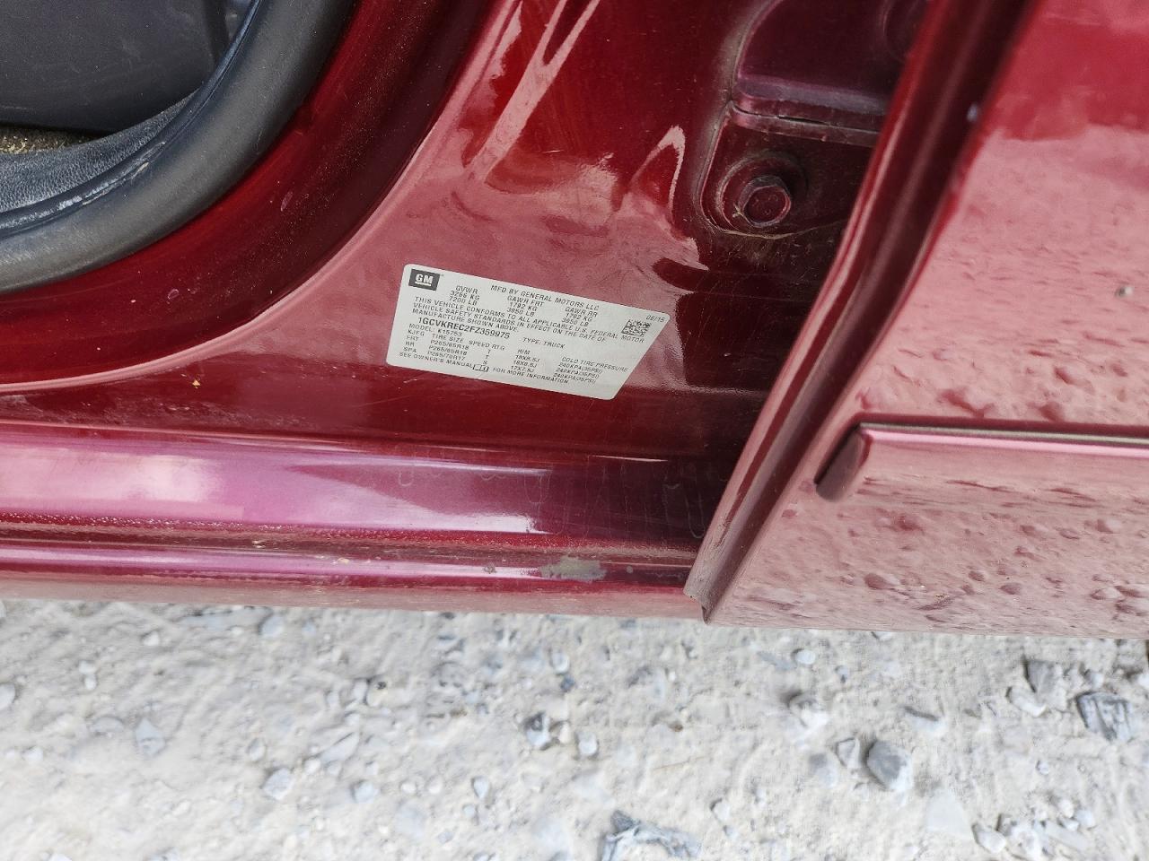 2015 Chevrolet Silverado K1500 Lt Red vin: 1GCVKREC2FZ359975