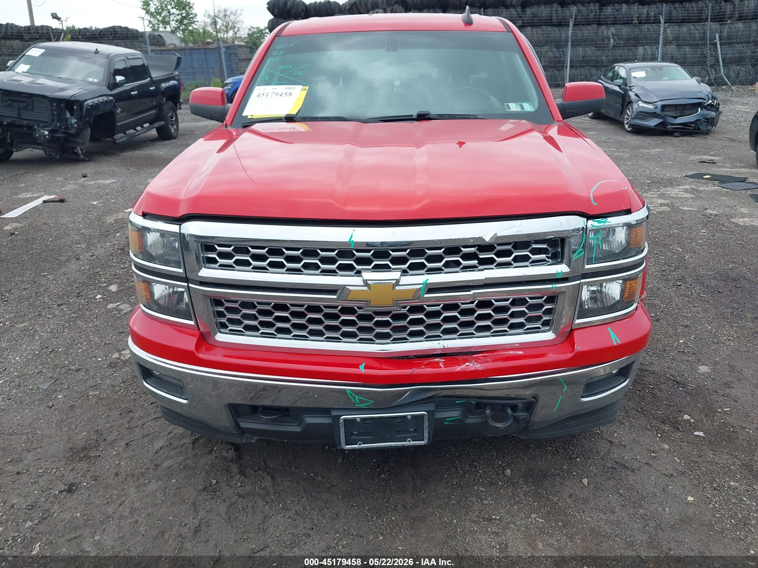 2015 Chevrolet Silverado 1500 1lt Red vin: 1GCVKREC2FZ375724