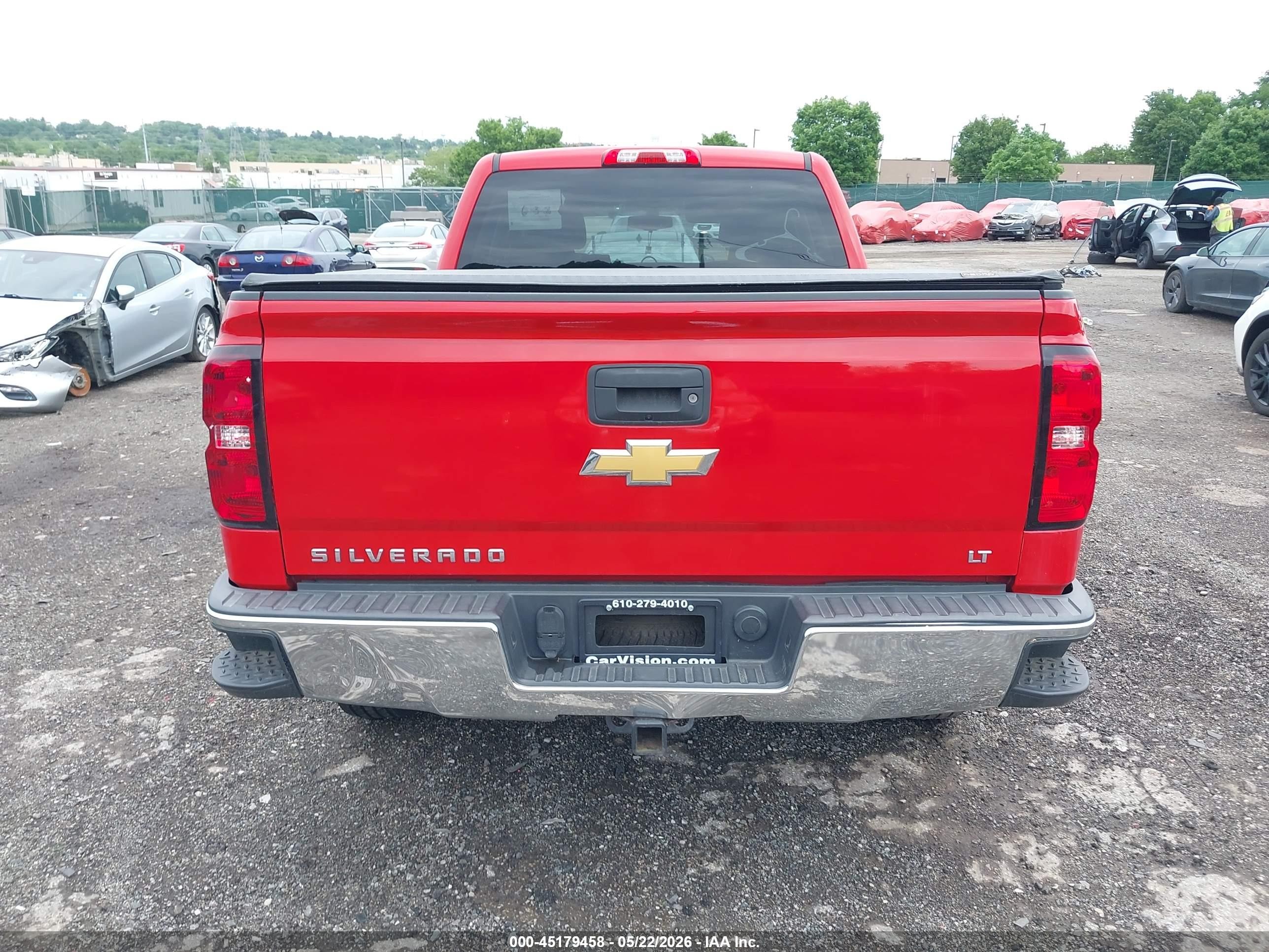 2015 Chevrolet Silverado 1500 1lt Red vin: 1GCVKREC2FZ375724