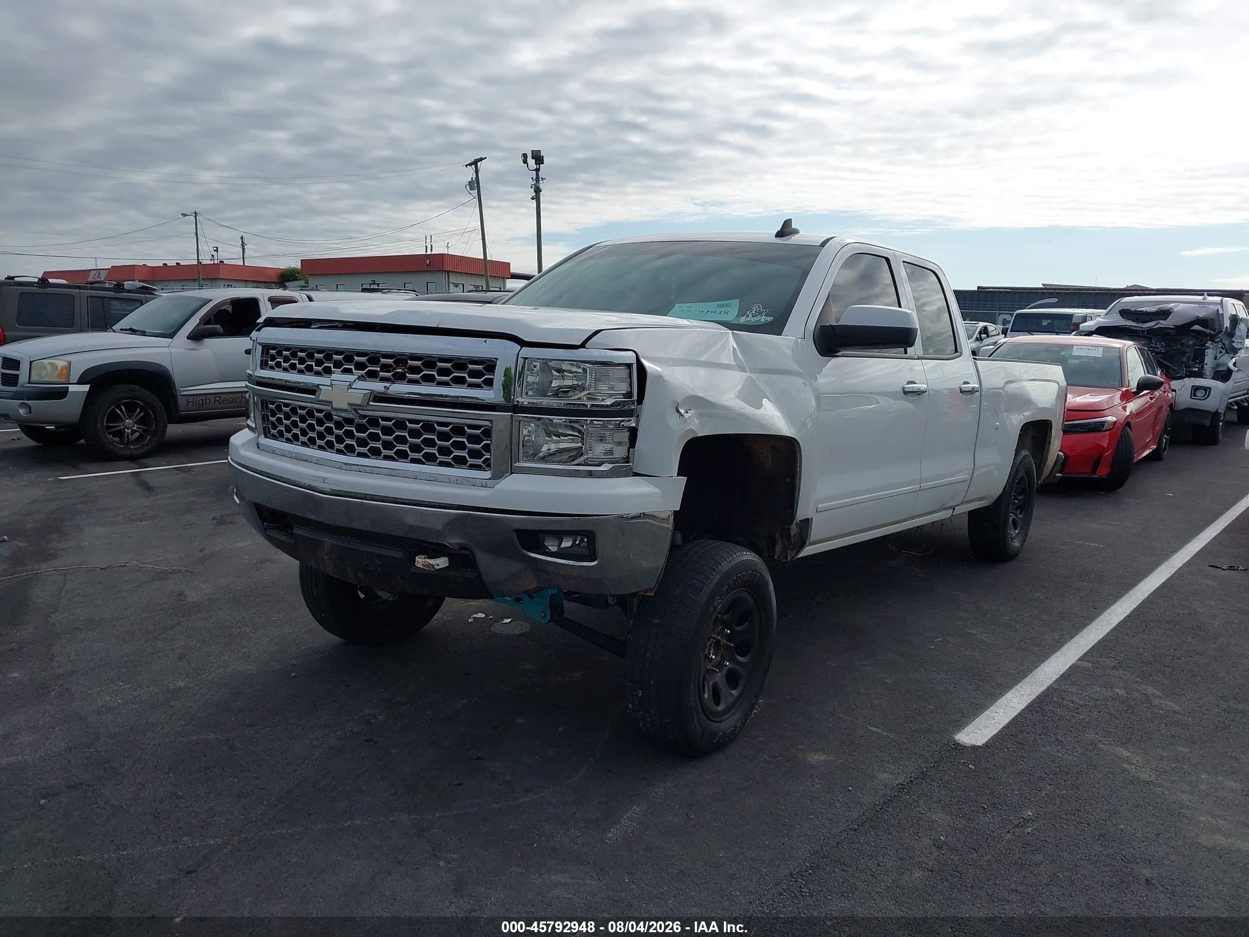2015 Chevrolet Silverado 1500 Lt White vin: 1GCVKREC2FZ422556