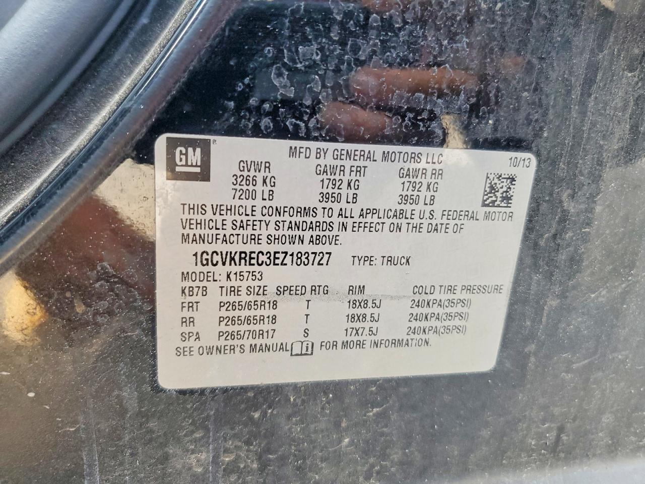2014 Chevrolet Silverado K1500 Lt Black vin: 1GCVKREC3EZ183727